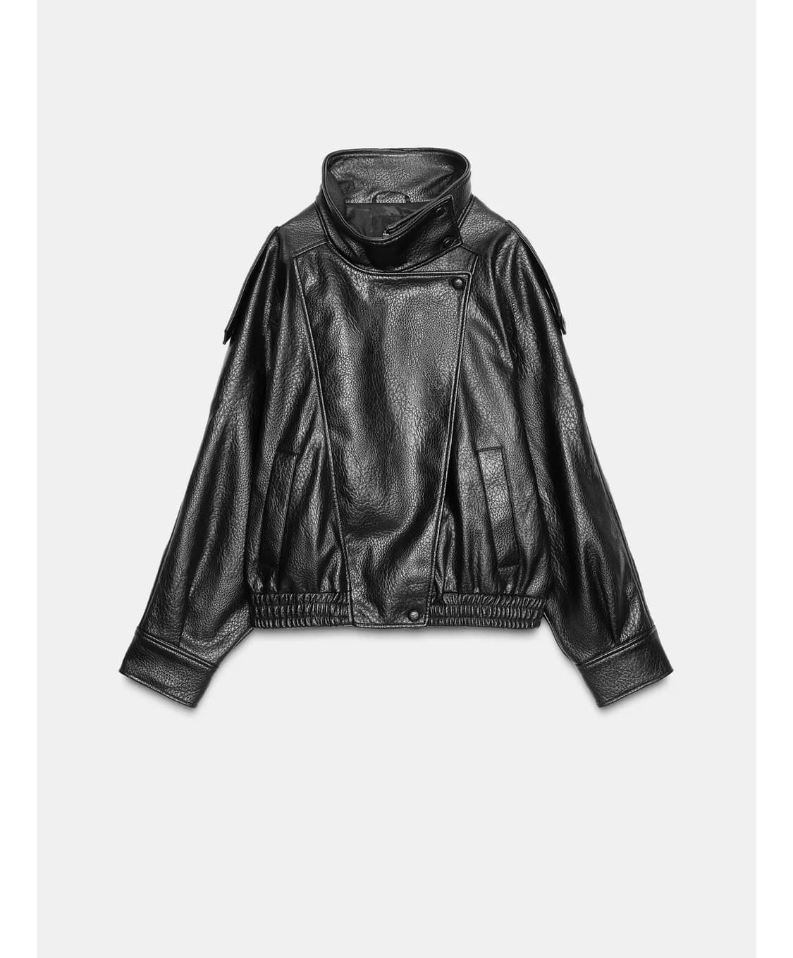 자라 품절대란 페이크레더 블랙 자켓 판매 4391/872/800  상품이미지3