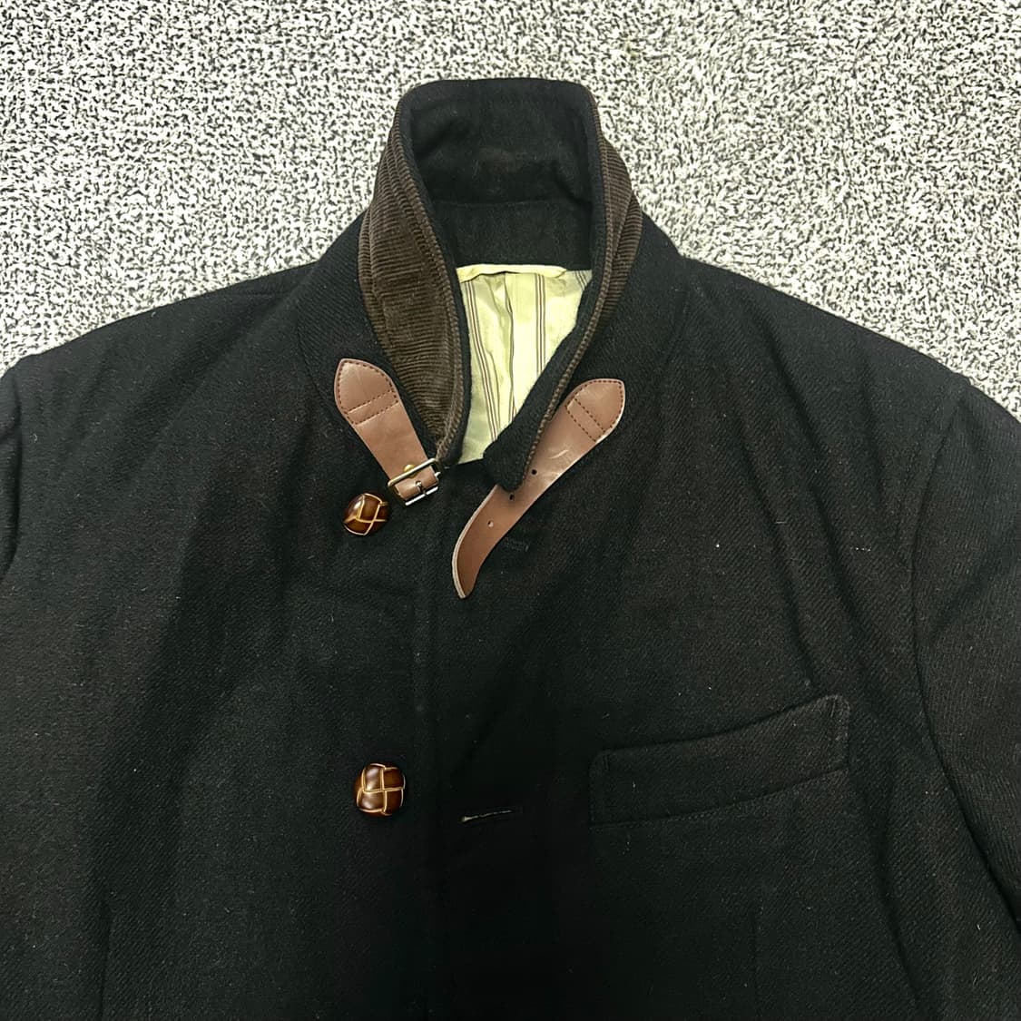 BOYCOTT Wool Button Black Jacket. 상품이미지3