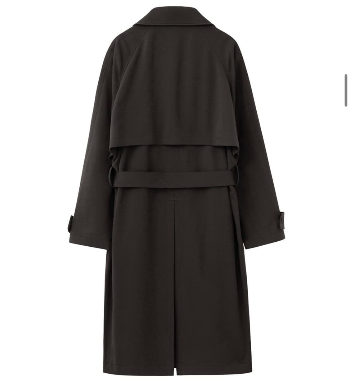 인사일런스 울 블랜드 롱 트렌치 코트 DARK BROWN 상품이미지4