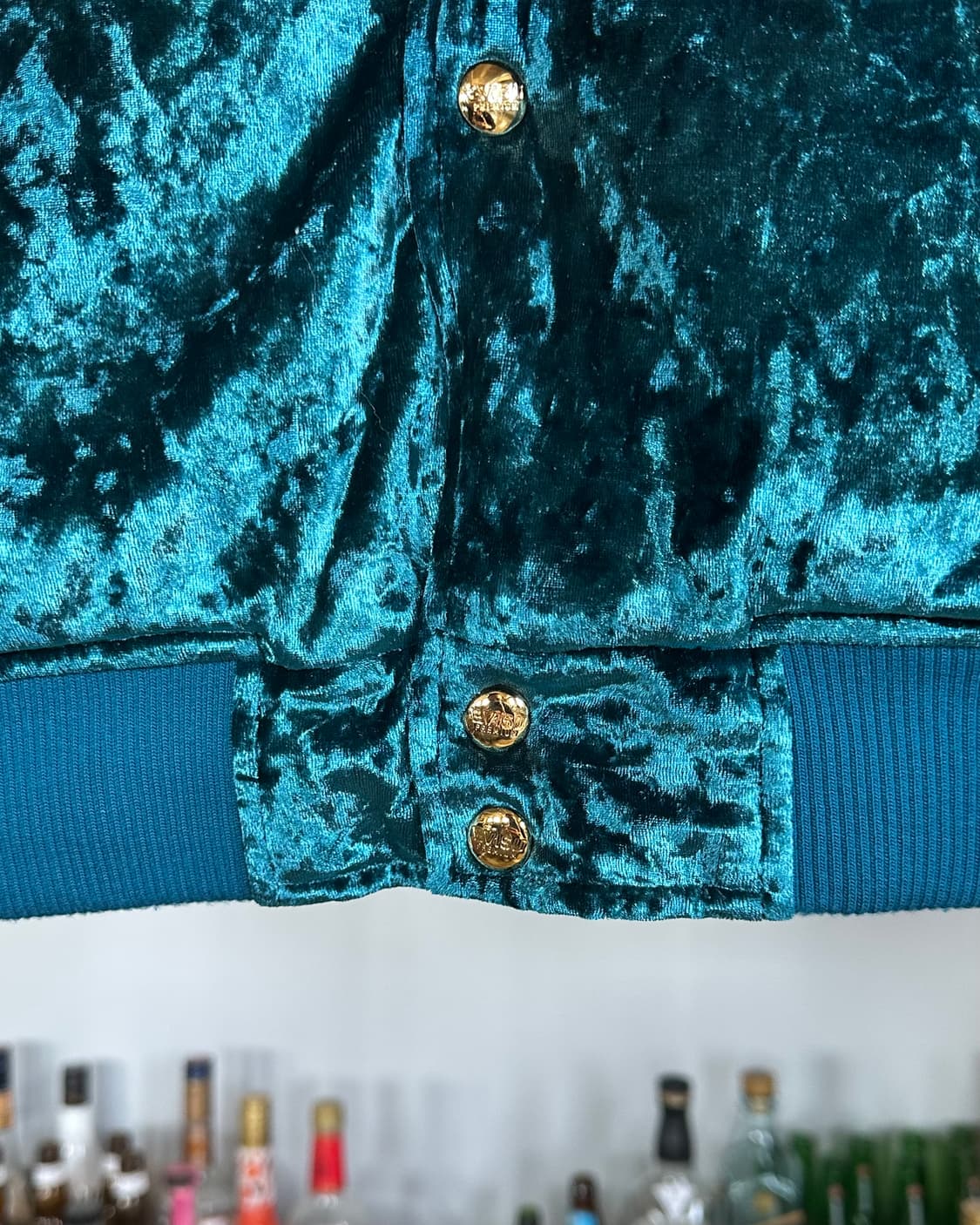 [2XL]에비수 Evisu 타이거 벨루어 벨벳 블루종 점퍼 상품이미지5