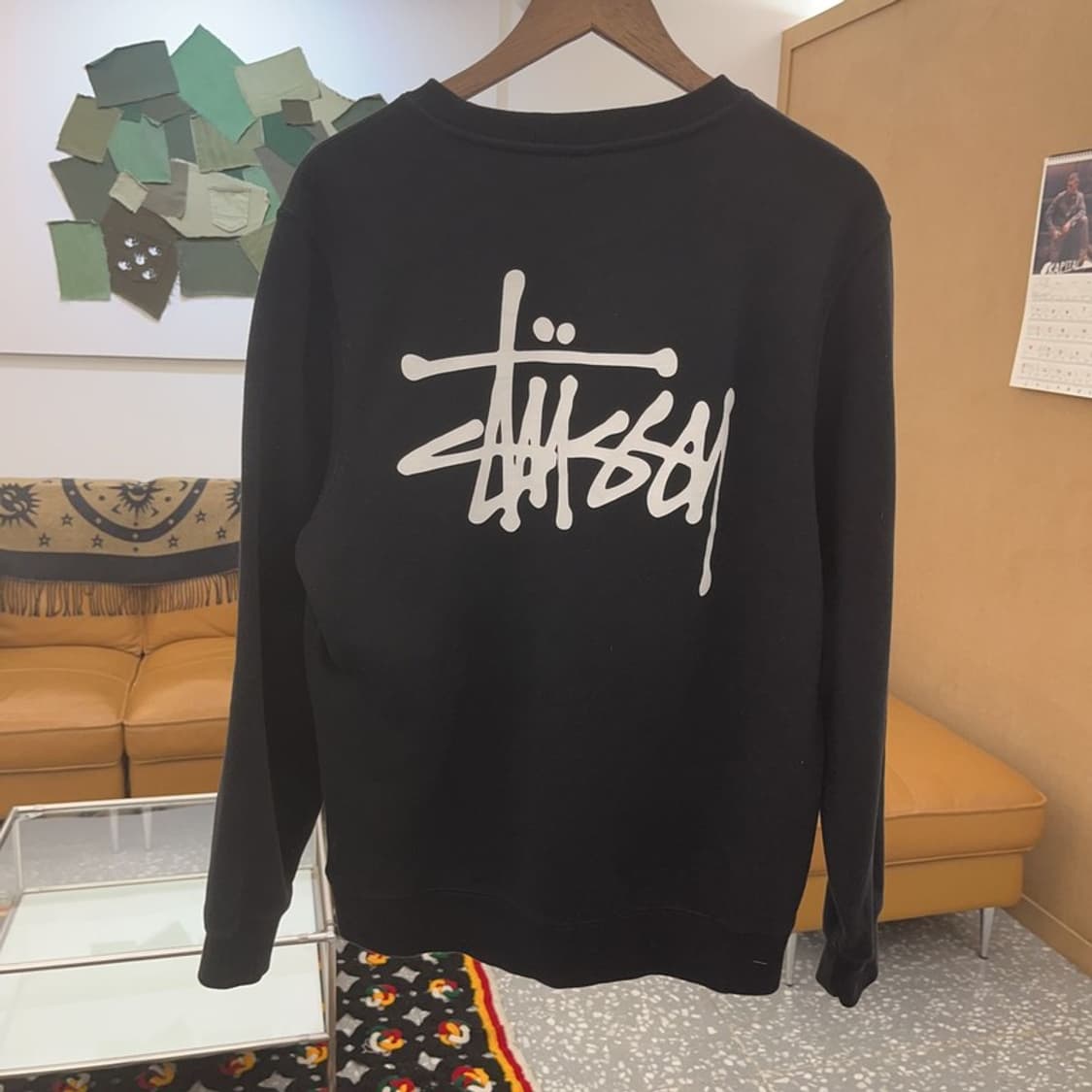 스투시 베이직 스탁로고 크루넥 모던캐주얼 맨투맨 S C08343 상품이미지4