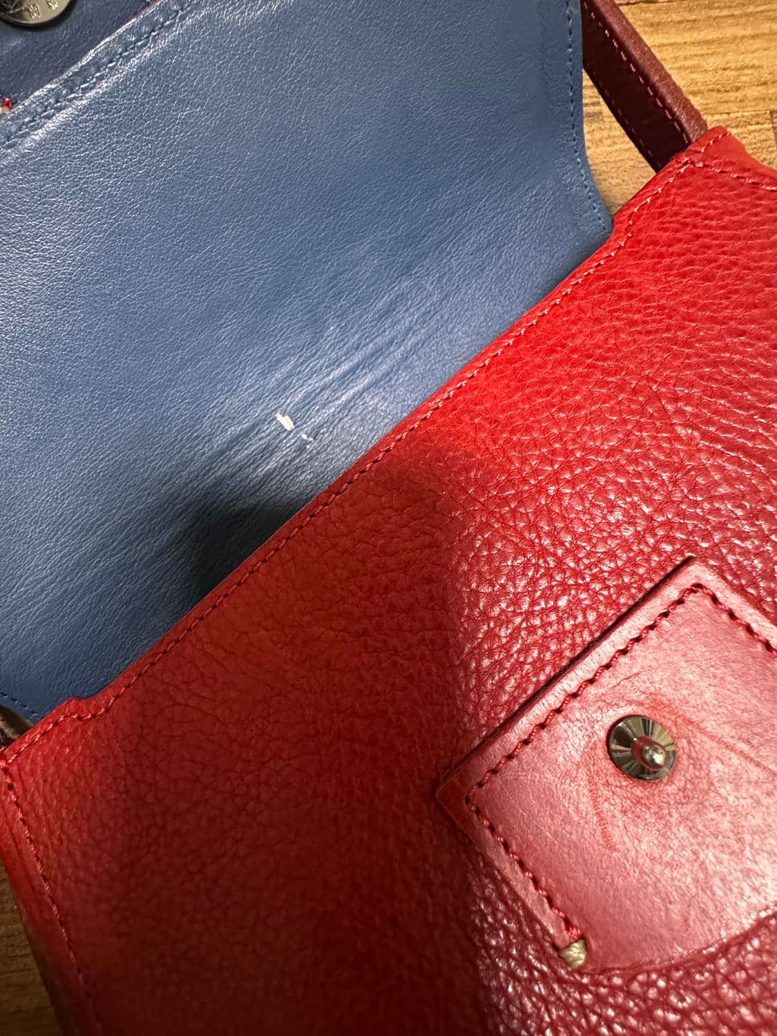 프루아 레드 가죽백 상품이미지4