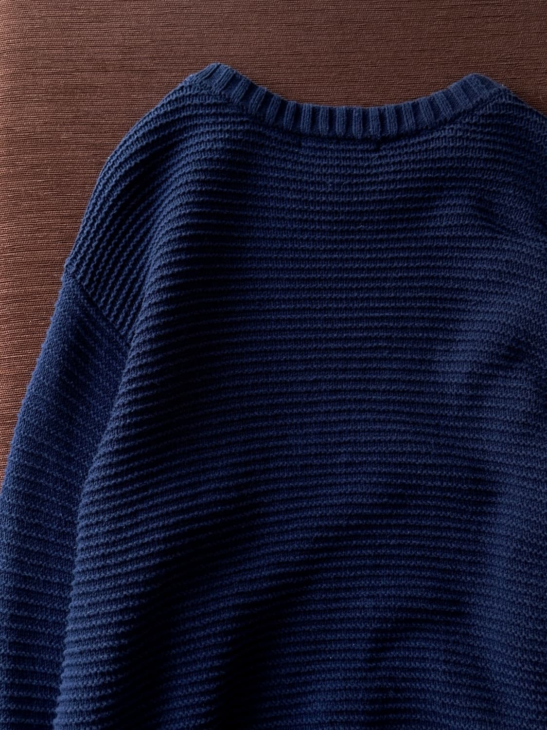 Middle gauge design shoulder knitted top 상품이미지5