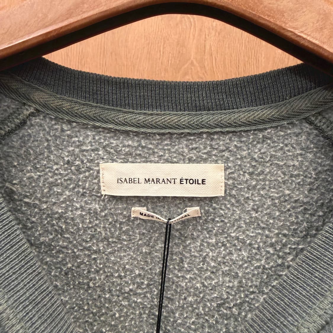 이자벨마랑 에뚜왈 라운드넥 맨투맨 밑단 꼬임 디테일 레귤러핏 민트 블루 상품이미지7