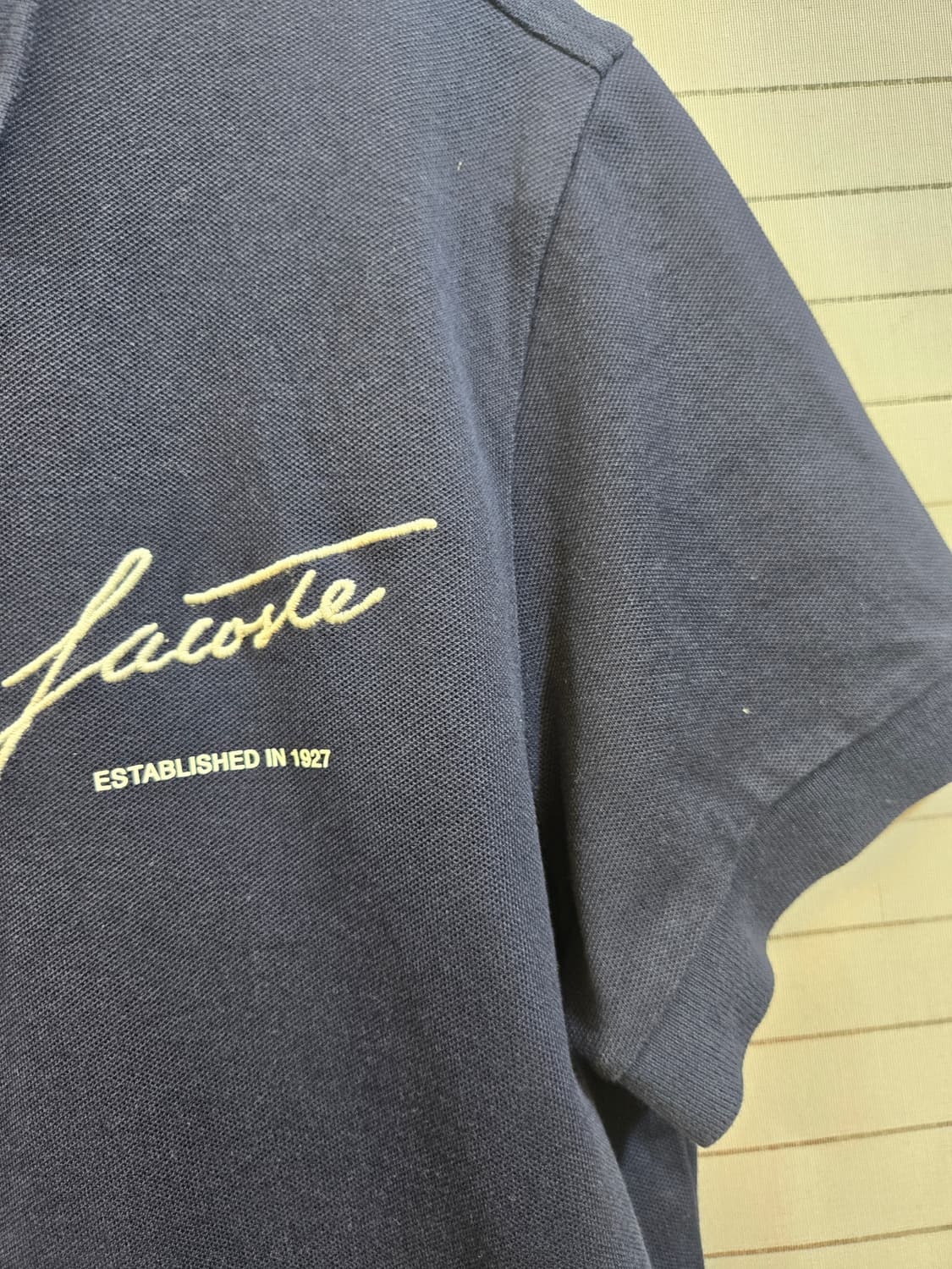 라코스테 네이비 슬림핏 폴로티 US S 상품이미지4