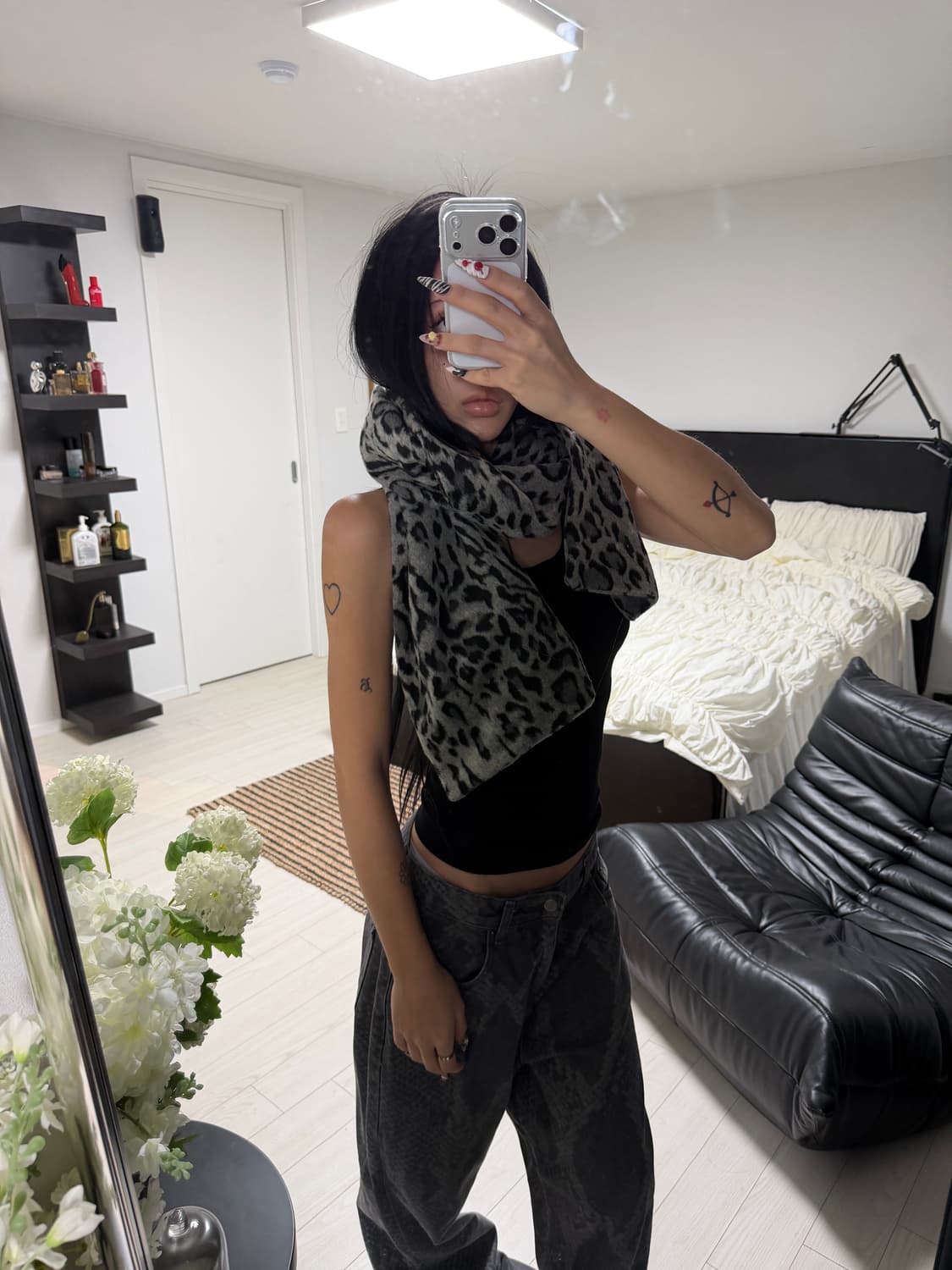 Toh 레오파드 목도리 상품이미지1