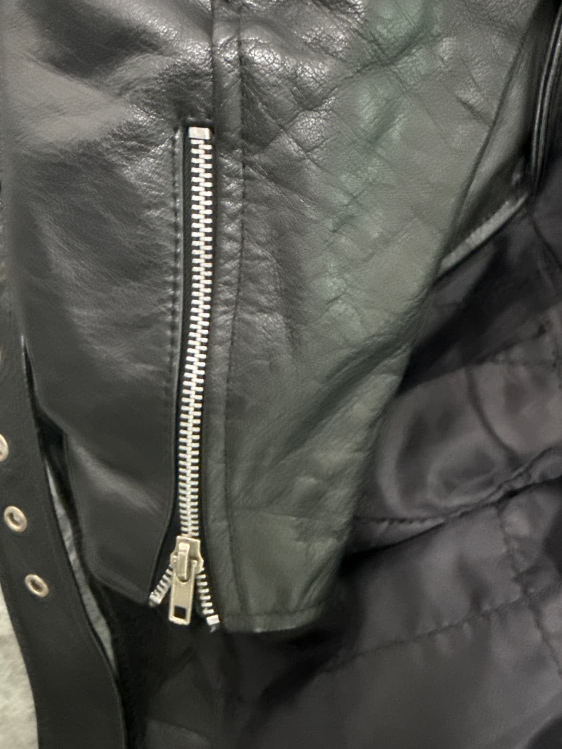 미국 빈티지 더블카라 소가죽 바이커자켓 상품이미지6