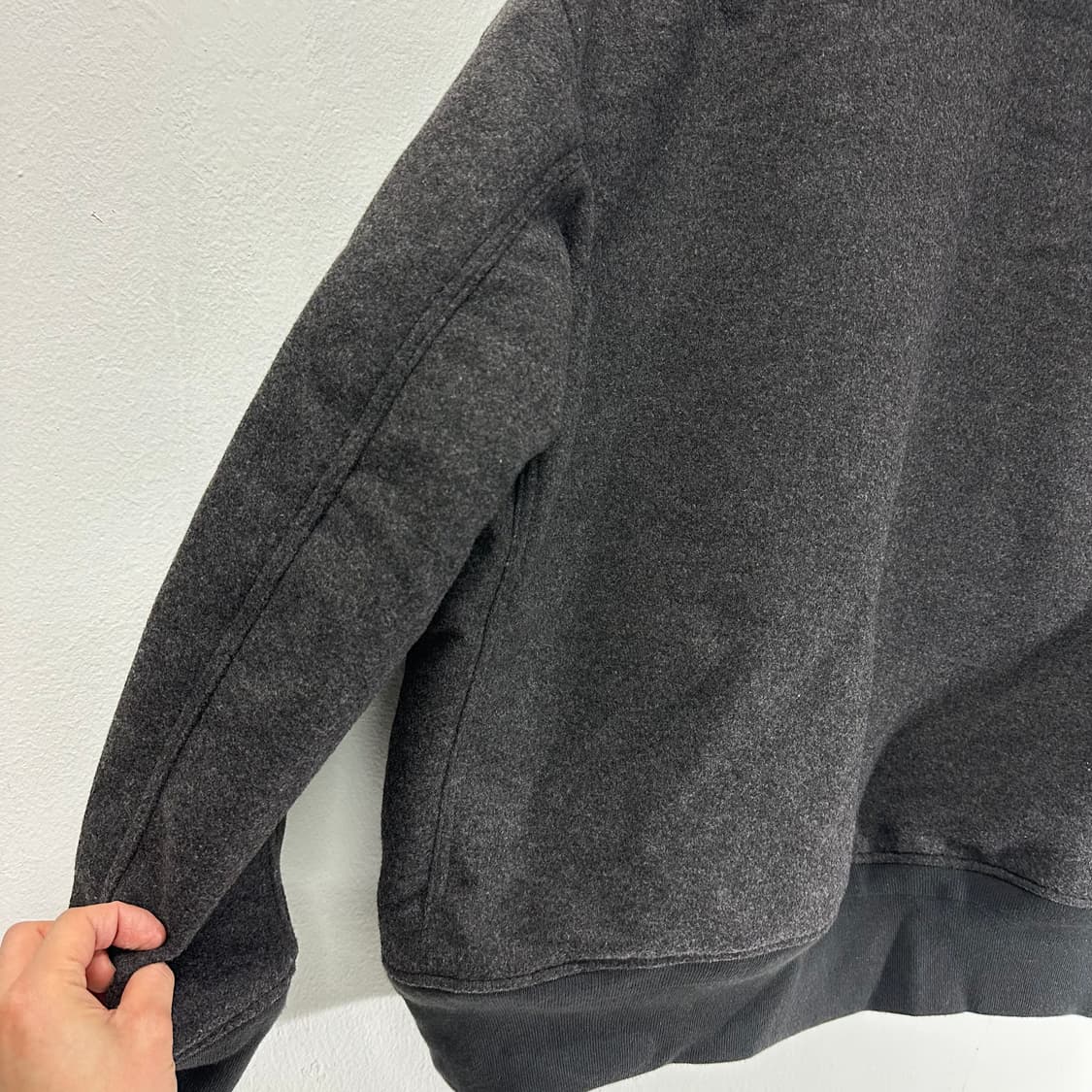 L 유니클로 엔지니어드가먼츠 차콜 블루종 봄버 자켓 상품이미지7