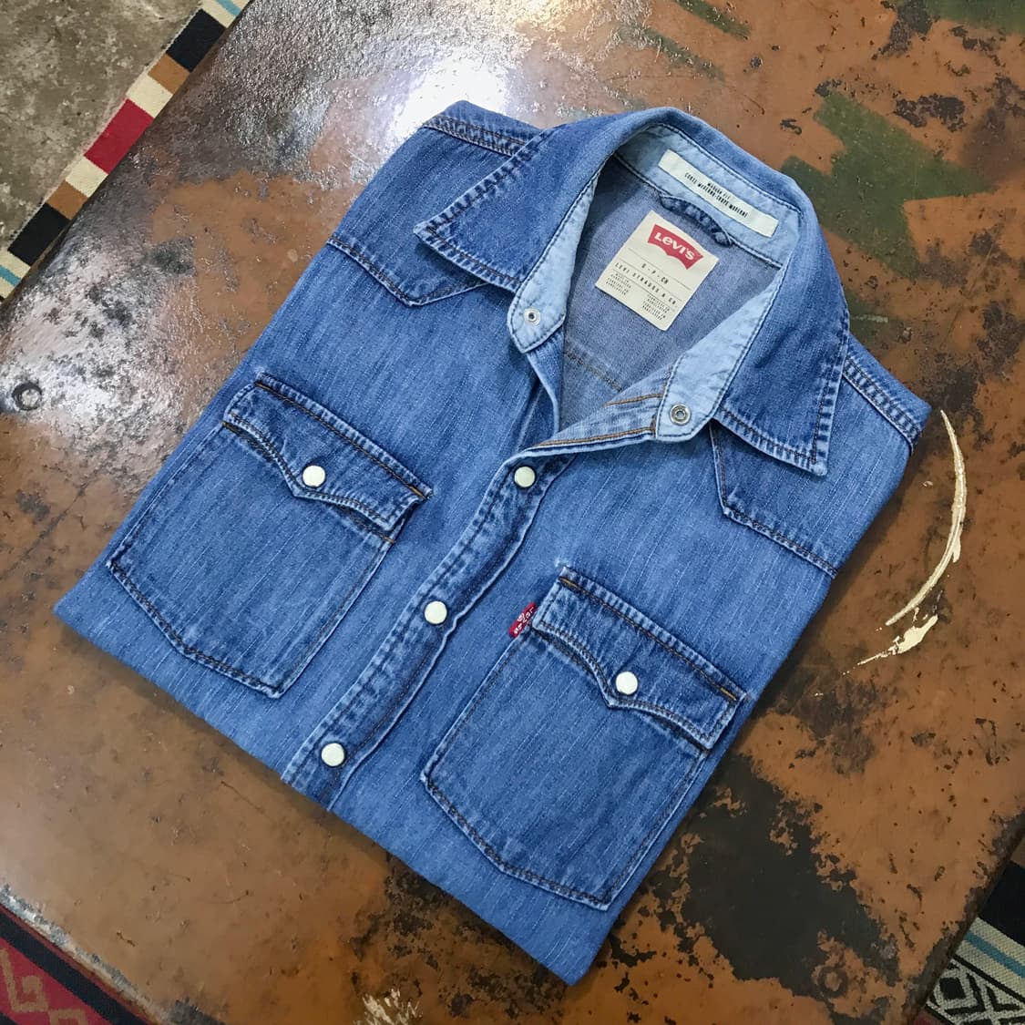 리바이스 진 중청 데님 웨스턴 셔츠 여성 55 66 남성 97 상품이미지1