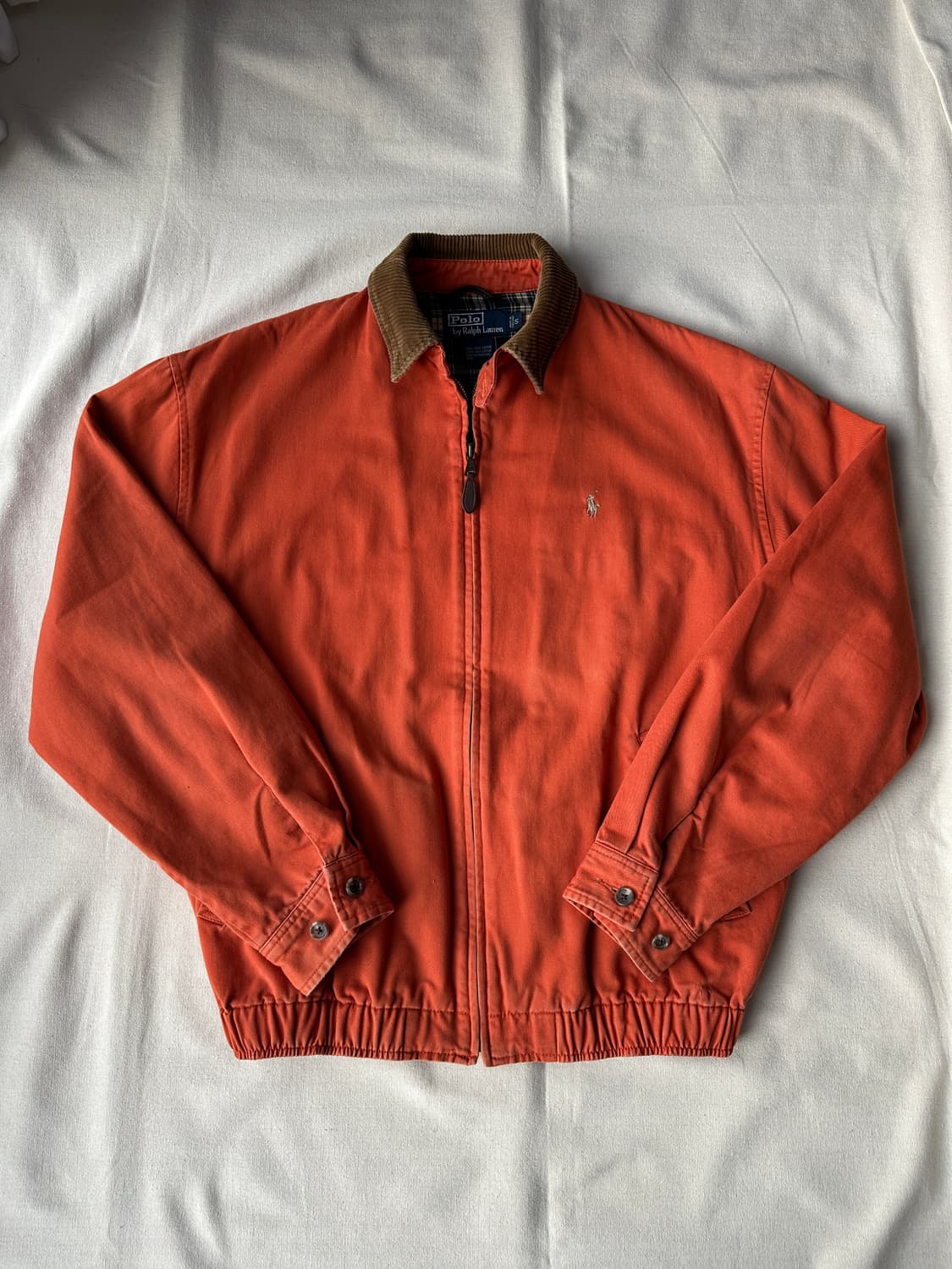 90s 폴로 해링턴 자켓 (100 / 오렌지 / 코듀로이 카라) 상품이미지1