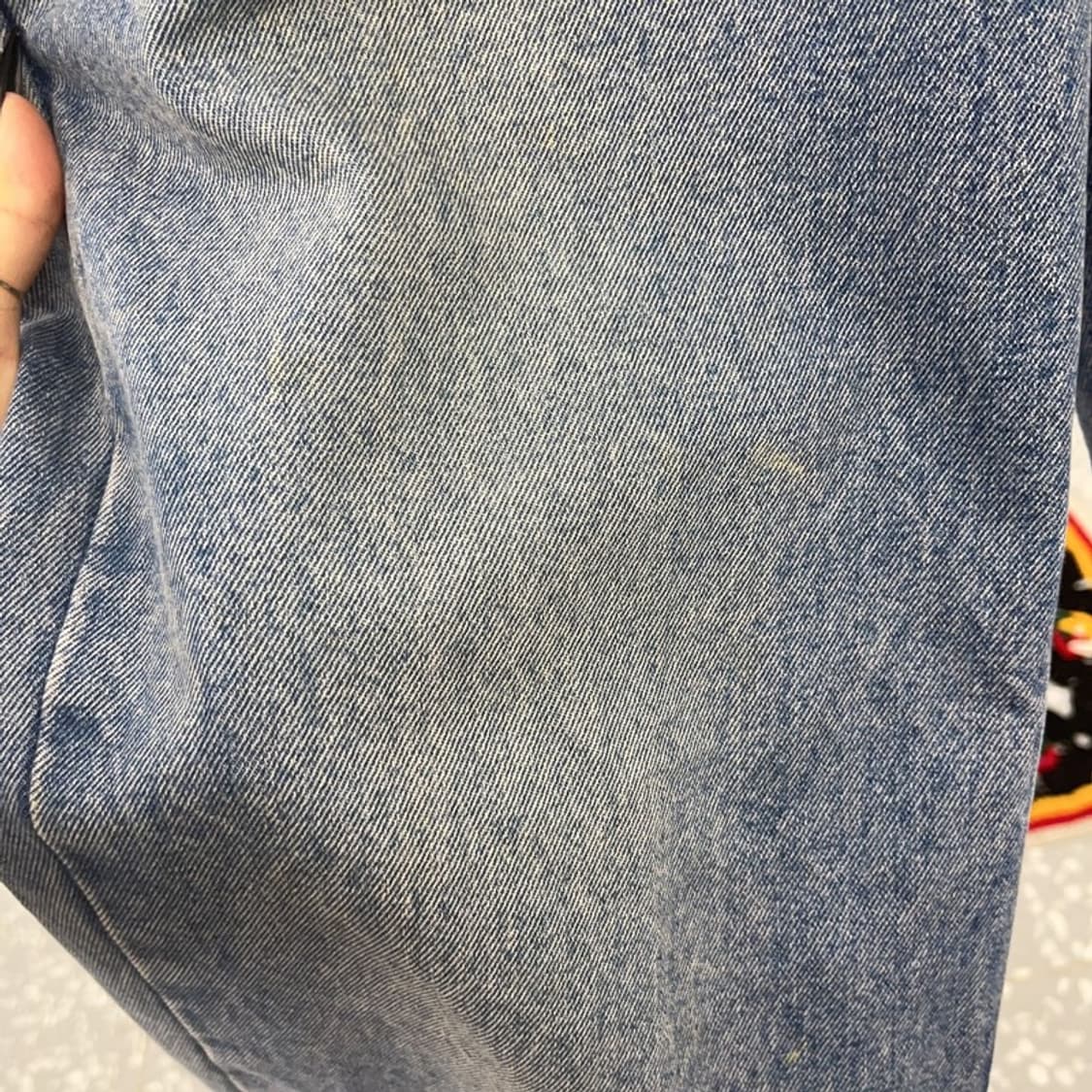 커버낫 모던 빈티지 캐주얼 와이드 연청 데님팬츠 XL C08508 상품이미지7