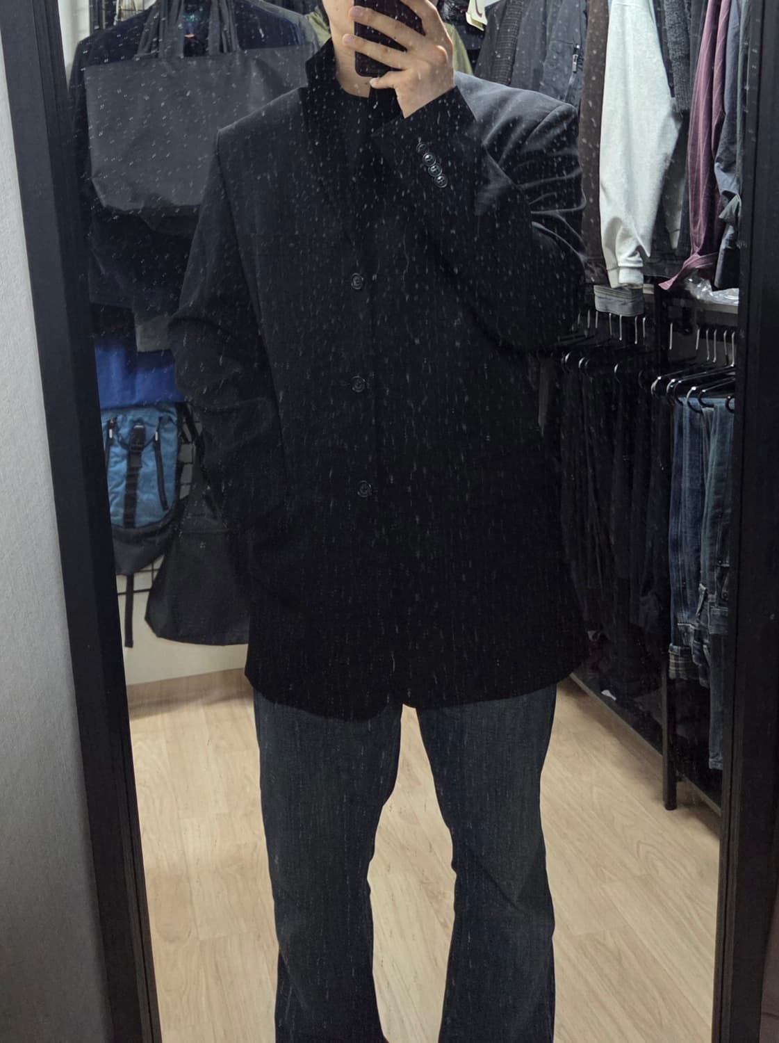 COMME CA DU MODE 미니멀 3버튼 울 블레이저 상품이미지1