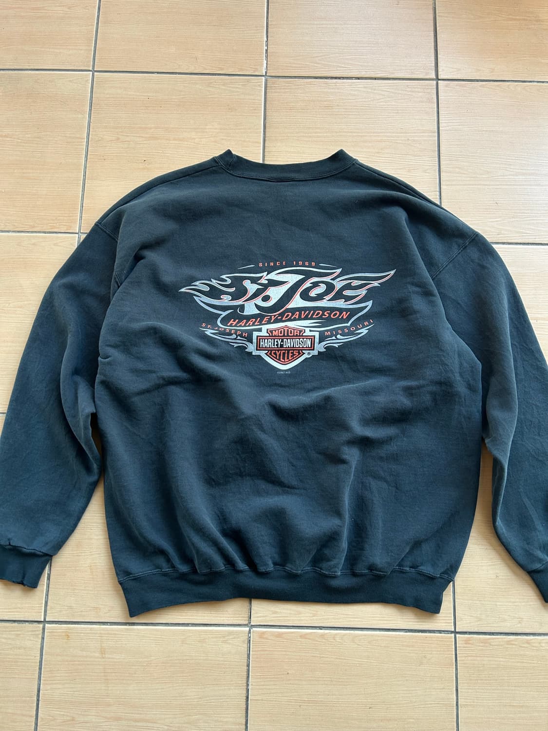 00‘s 할리데이비슨 바&실드 스웻셔츠 상품이미지4