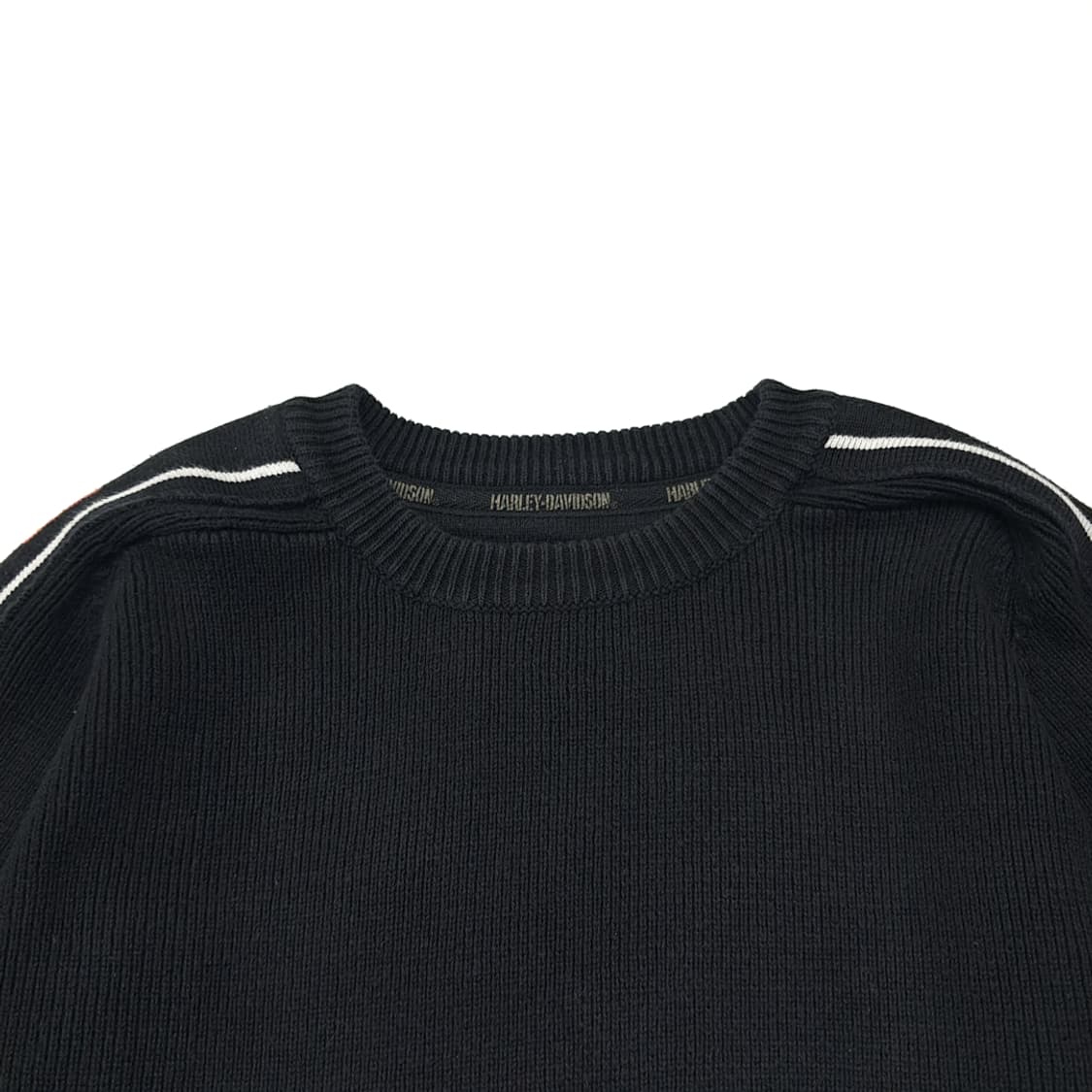 CL175 할리데이비슨 코튼 홍콩판 스펠아웃 블랙 니트 스웨터 상품이미지2