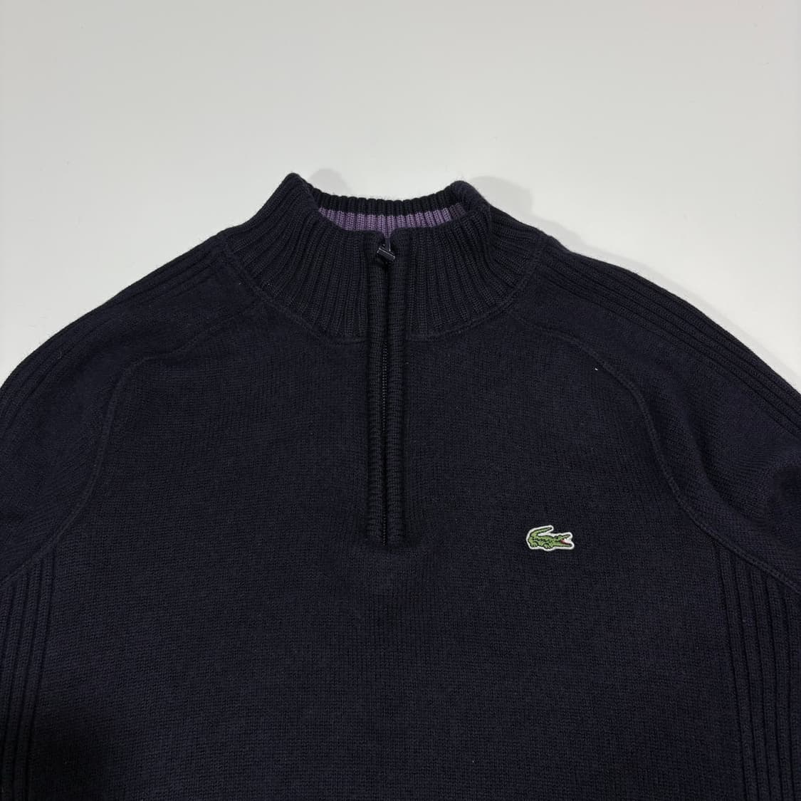 라코스테 하프집업 블랙 니트 상품이미지2