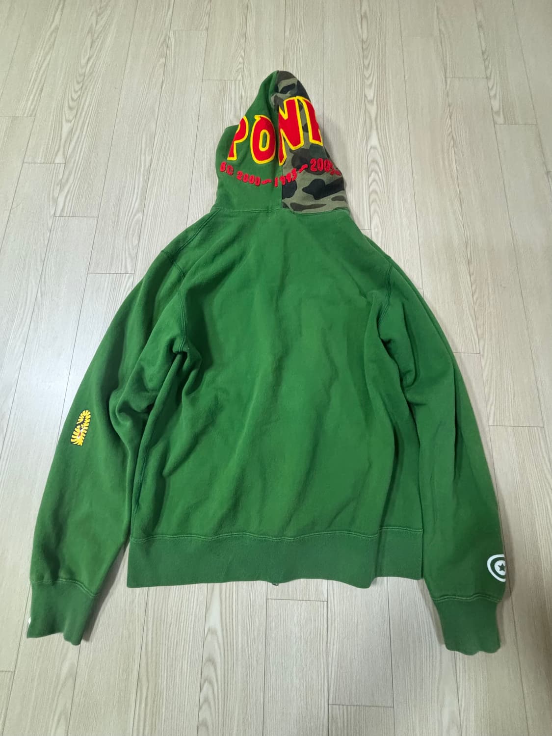 베이프 반 카모 후드 집업 그린 상품이미지2