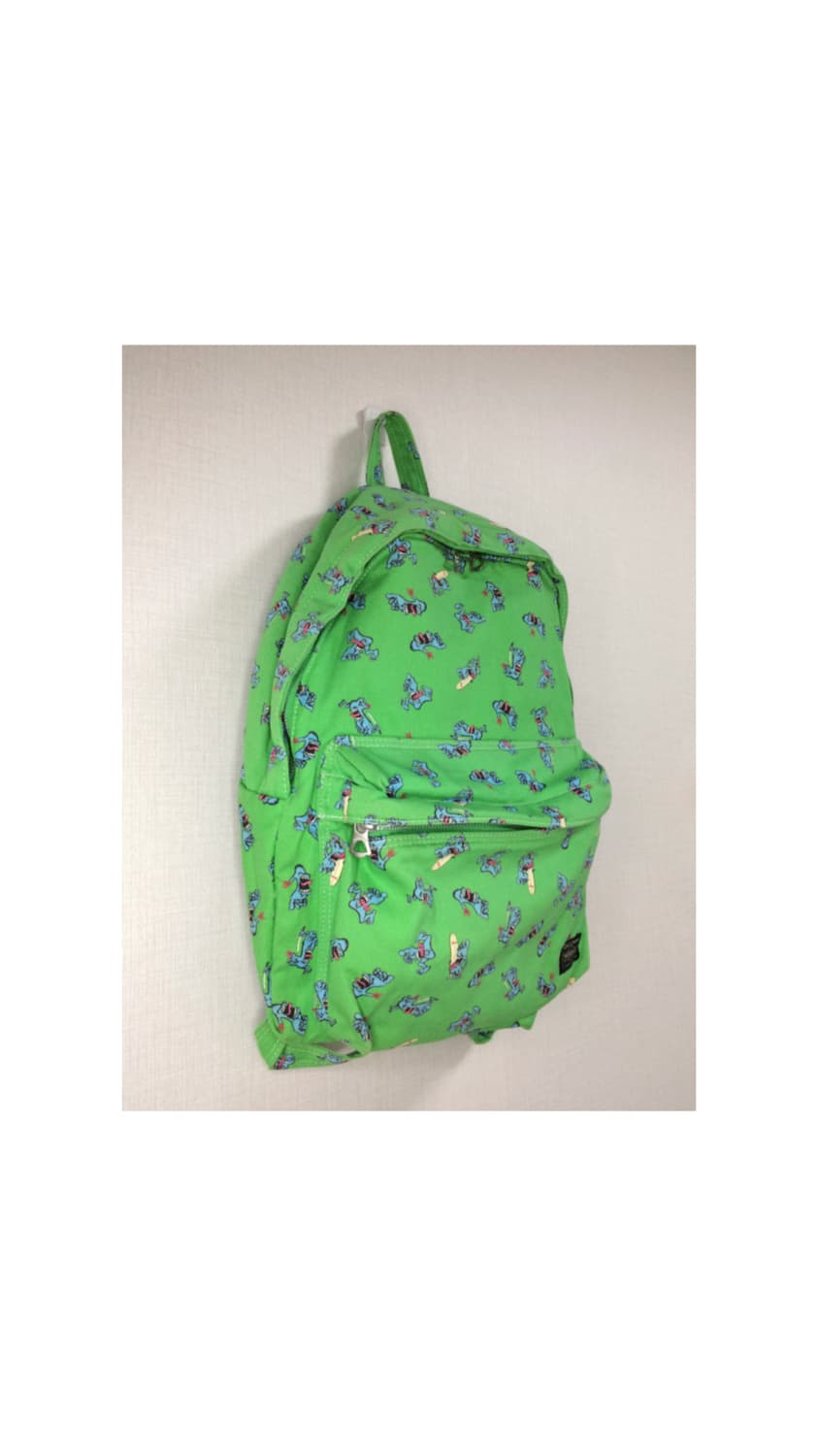 porter x beams 포터 빔즈 콜라보 프린팅 그린 백팩 상품이미지4