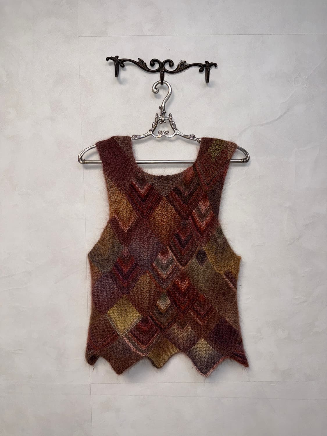 Mixed pink brown bohemian mohair 슬리브리스 상품이미지6
