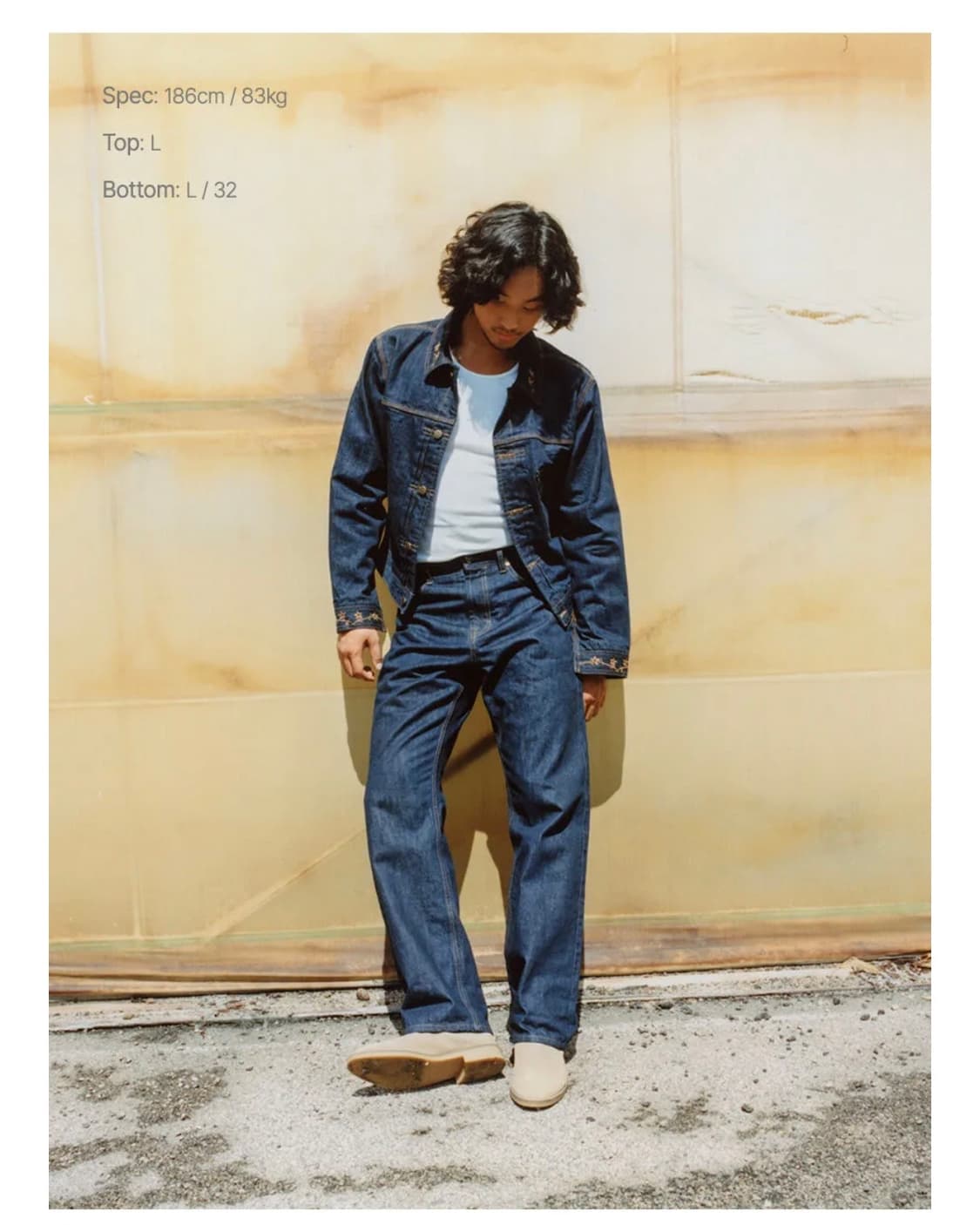 (새상품) M 사이즈 Lee X saytouche 데님자켓 리X세이투셰 상품이미지1