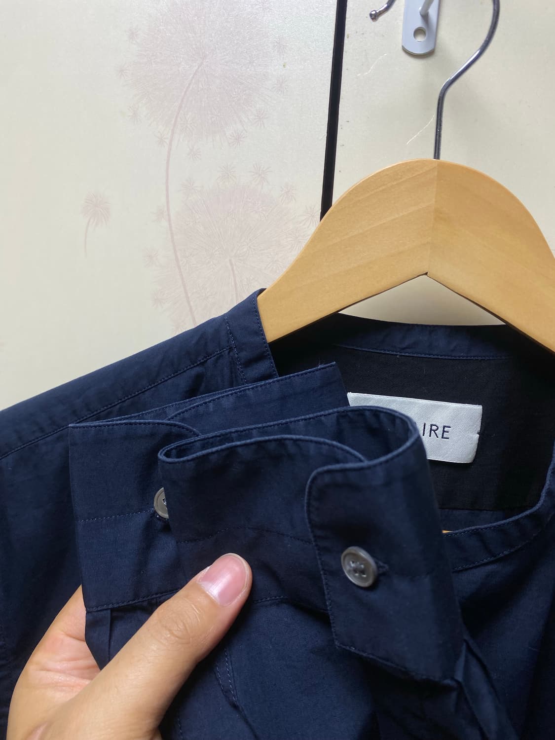 [50] 르메르 밴드 칼라 차이나카라 셔츠 네이비 상품이미지3