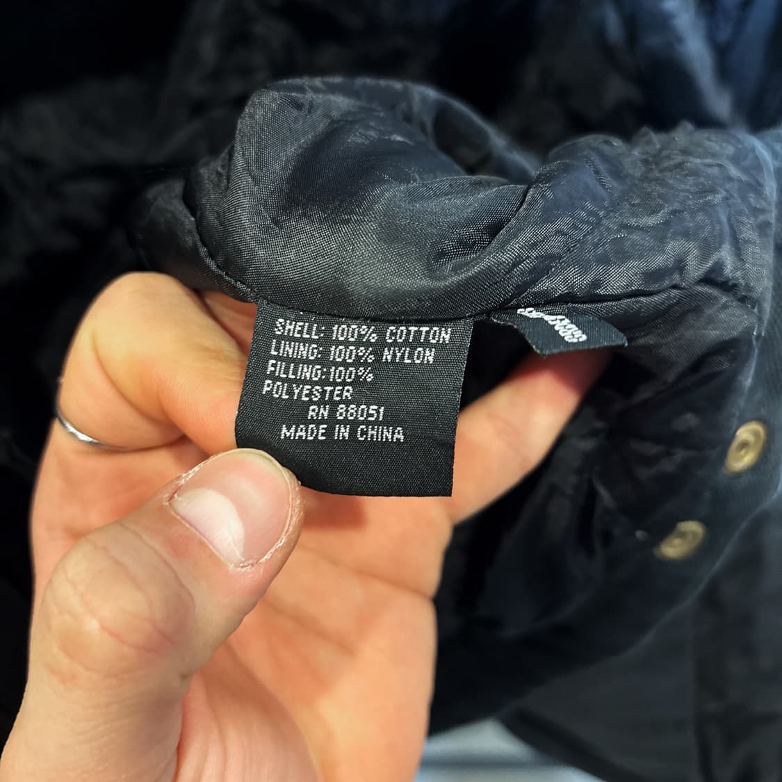 USA VINTAGE 코듀로이 카라 워크자켓 퀼팅안감 디테일 블랙 상품이미지10