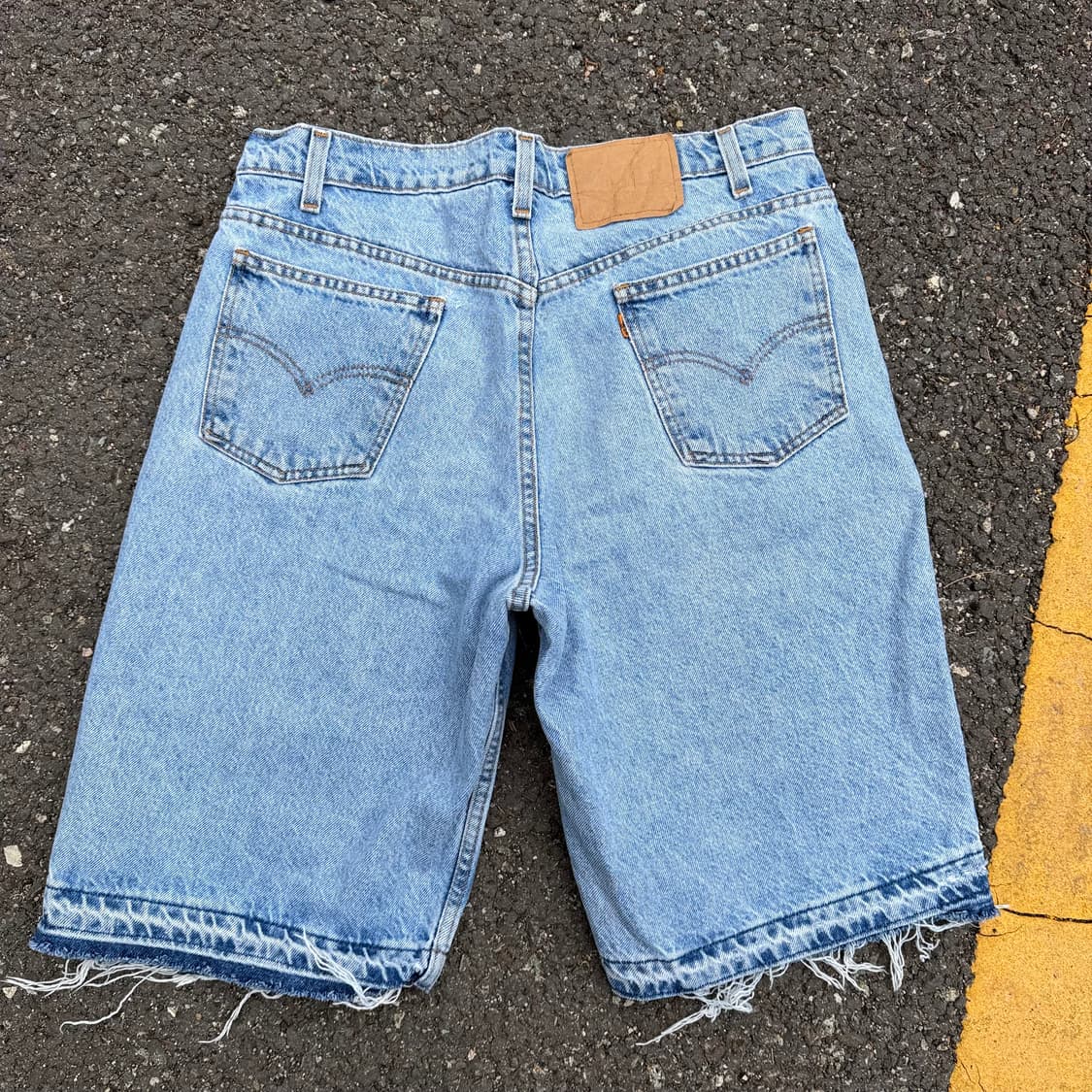 90s 빈티지 리바이스 550 오렌지탭 데님 쇼츠 상품이미지4