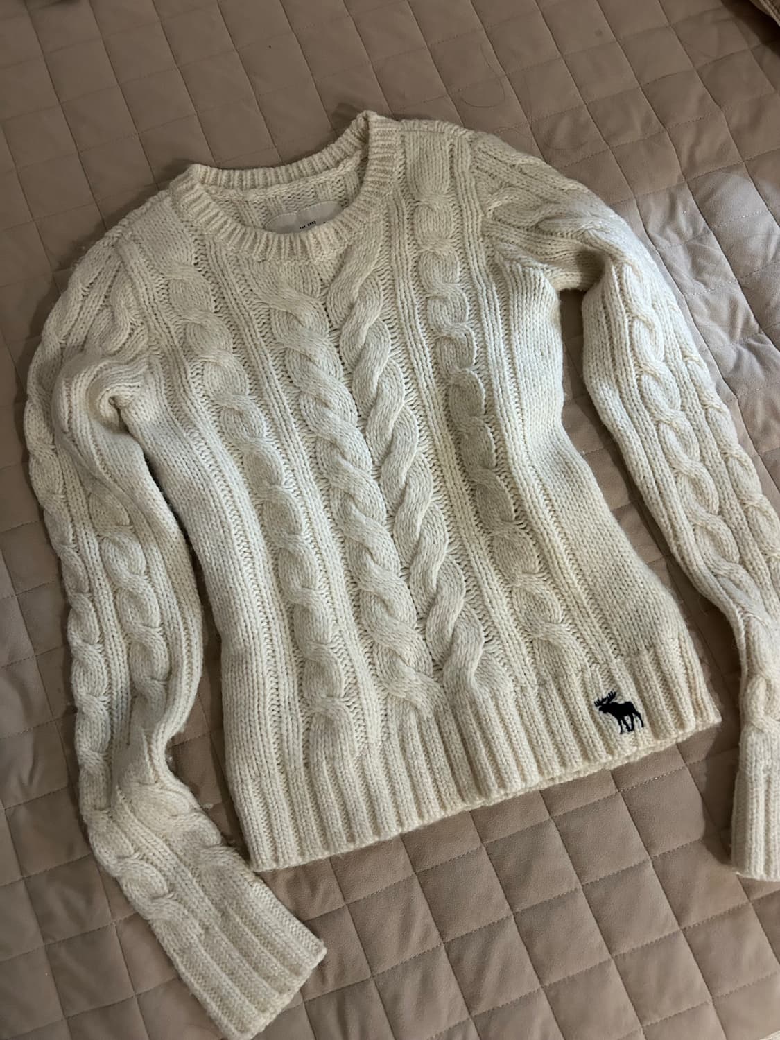 아베크롬비 딱붙 아이보리 니트 상품이미지2