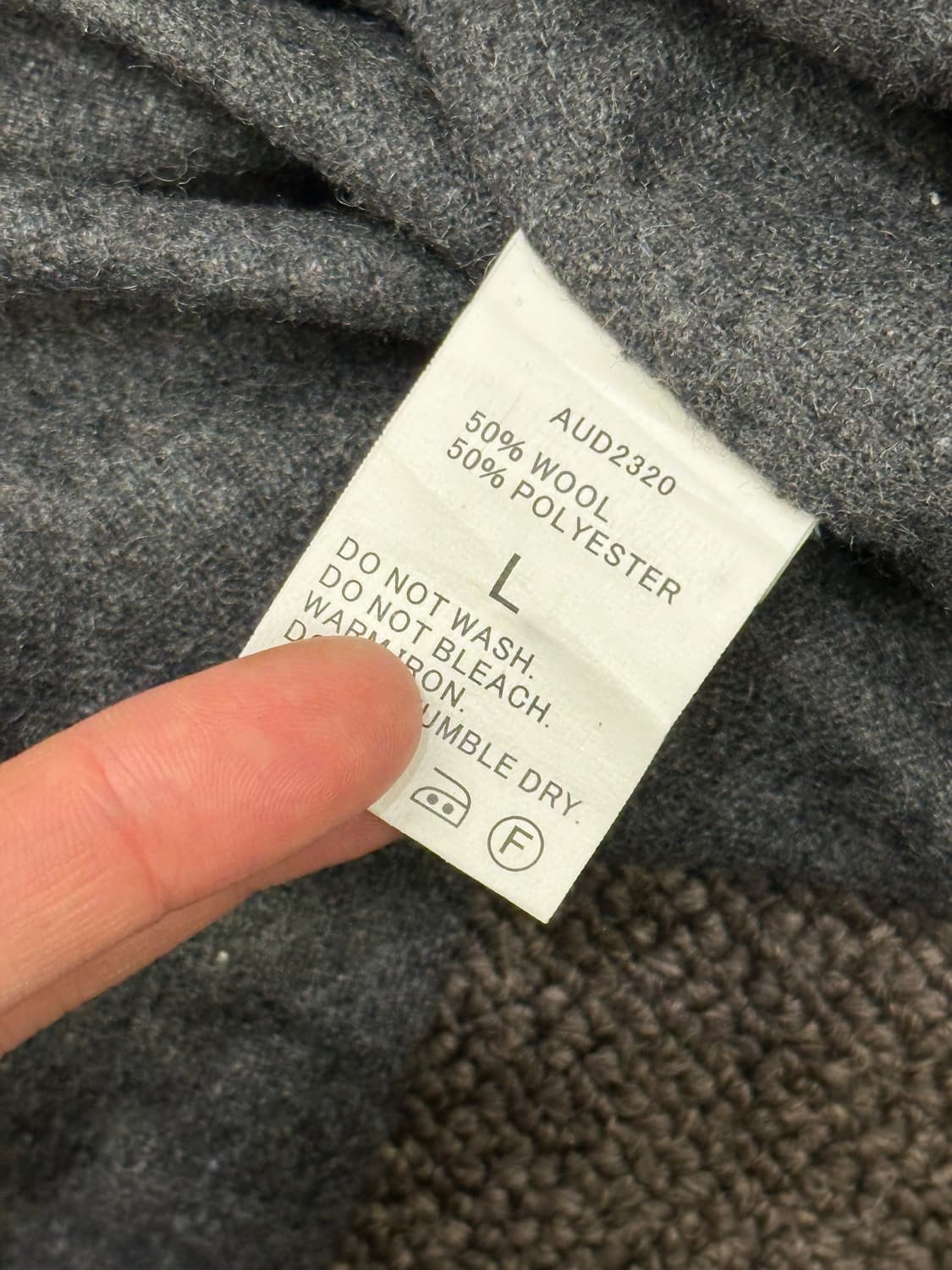 3)Japanese vintage 차콜 울 후드 코트자켓 상품이미지7