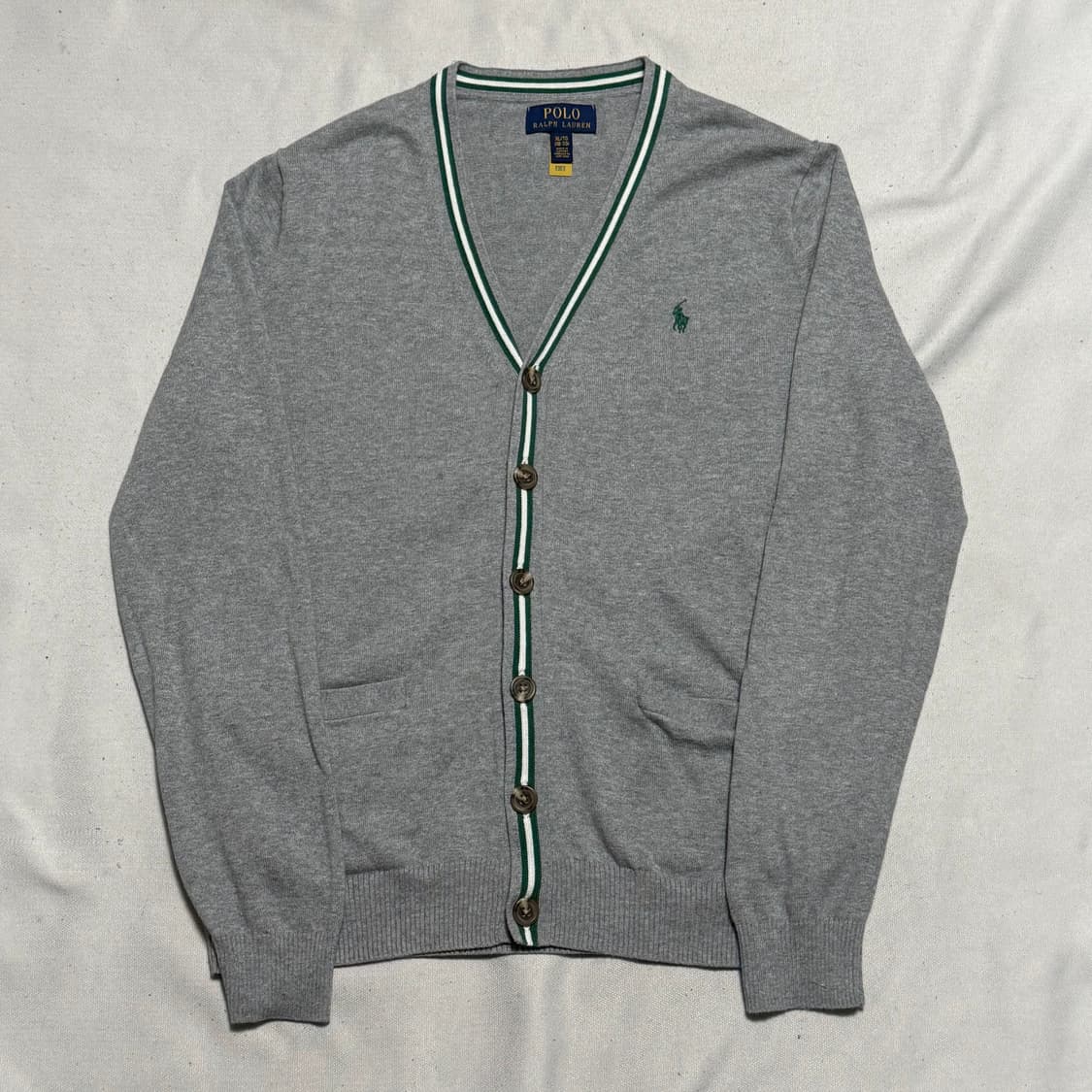 XL 폴로랄프로렌 여성용 그레이 브이넥 가디건 상품이미지2