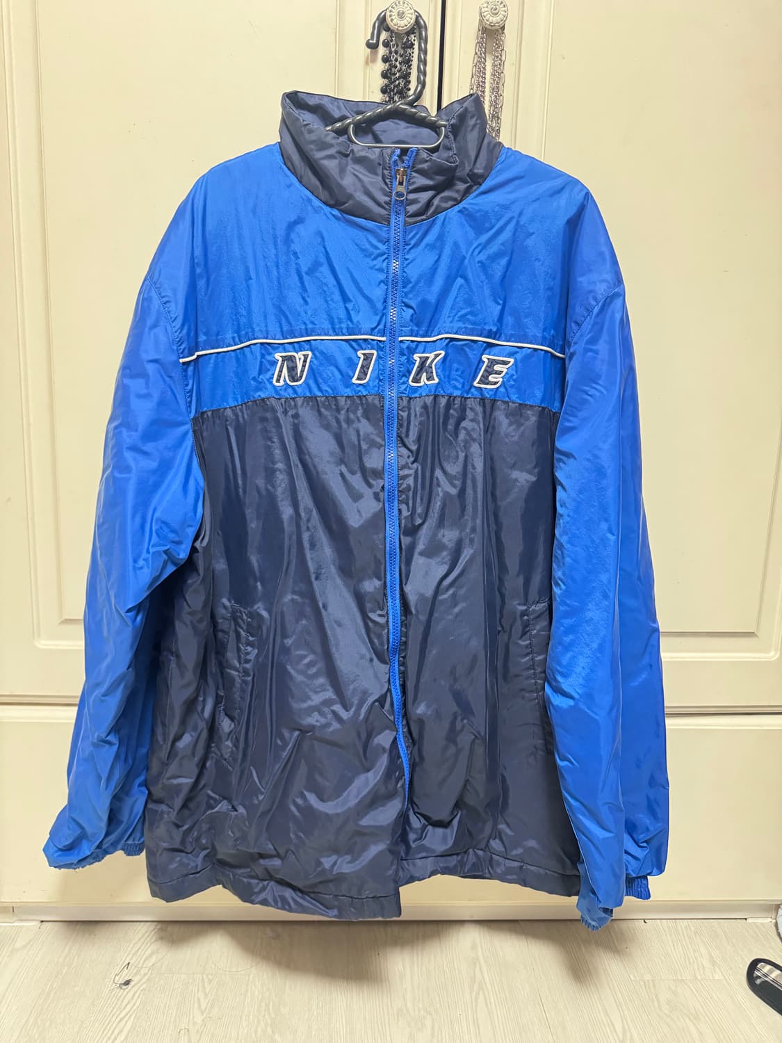 나이키 빈티지 올드스쿨 블루 네이비 바람막이 자켓 점퍼 상품이미지1