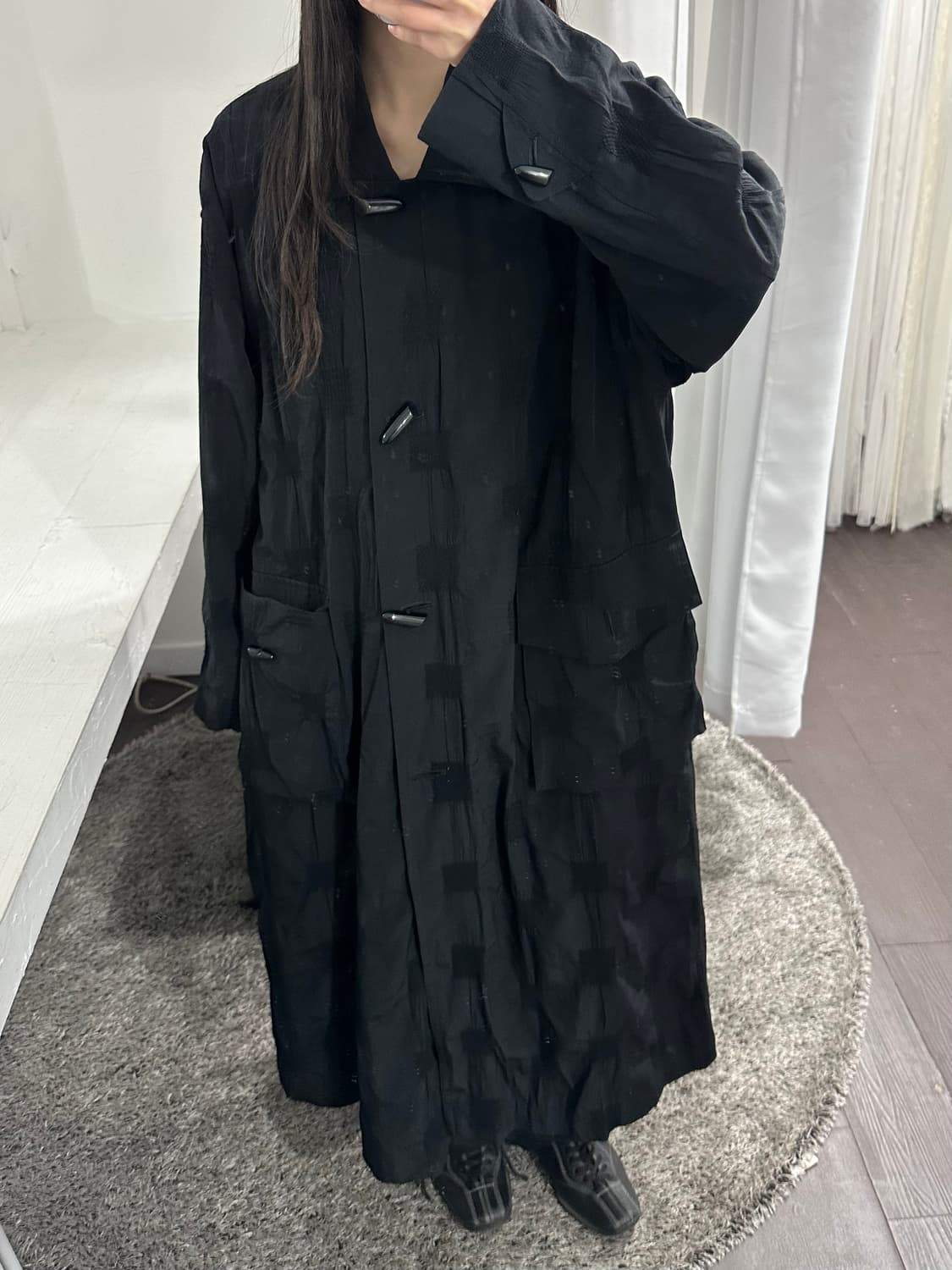 vintage-trois duffle long coat 상품이미지3