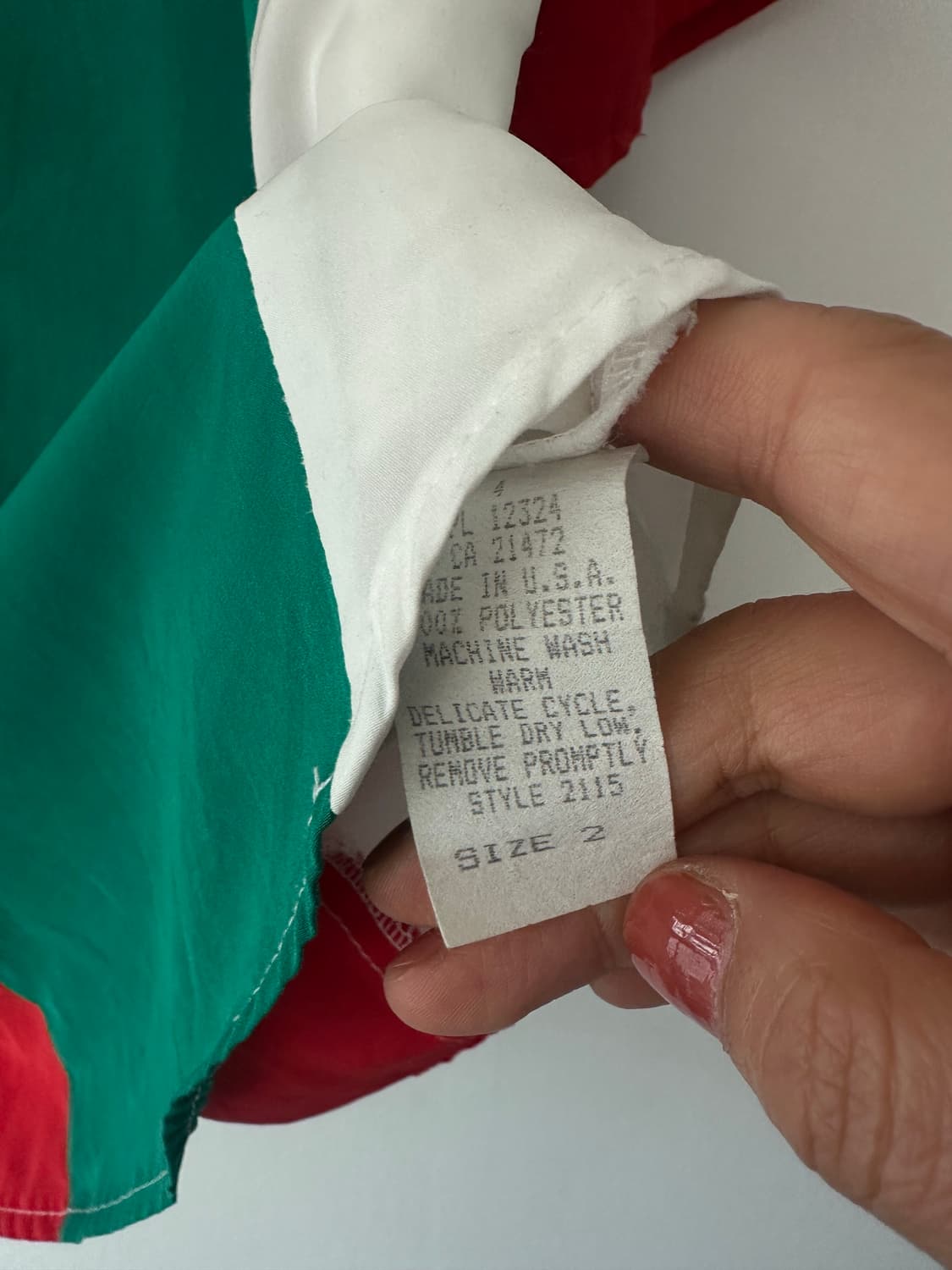 컬러 패널 반팔 블라우스 빈티지 상품이미지5