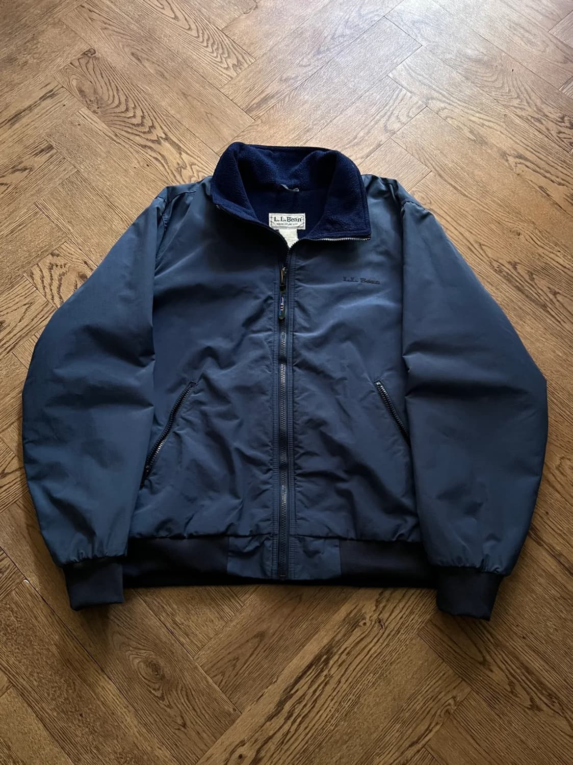 [L]엘엘빈 USA 플리스 라이닝 블루 웜업 자켓 상품이미지1