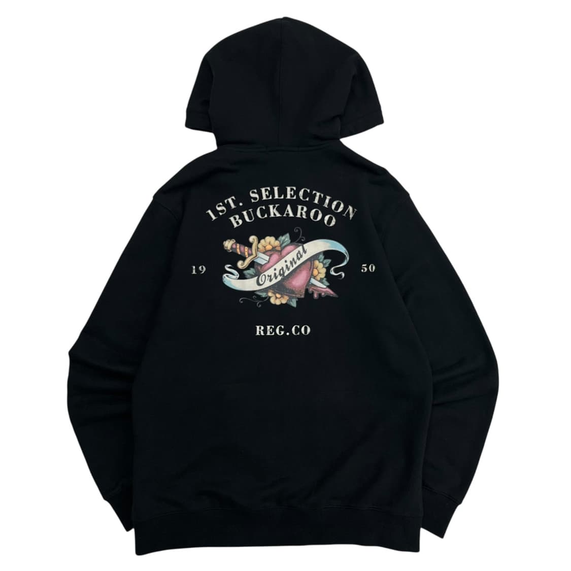 버커루 y2k 프린팅 블랙 후드집업 XL 상품이미지4