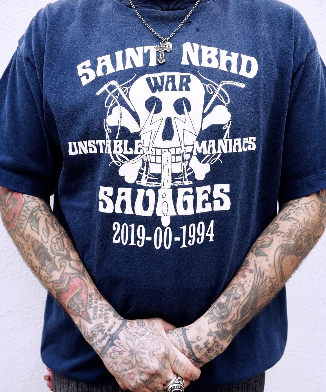 [L]세인트미카엘 x 네이버후드 세인트후드 반팔티셔츠 새상품 상품이미지2