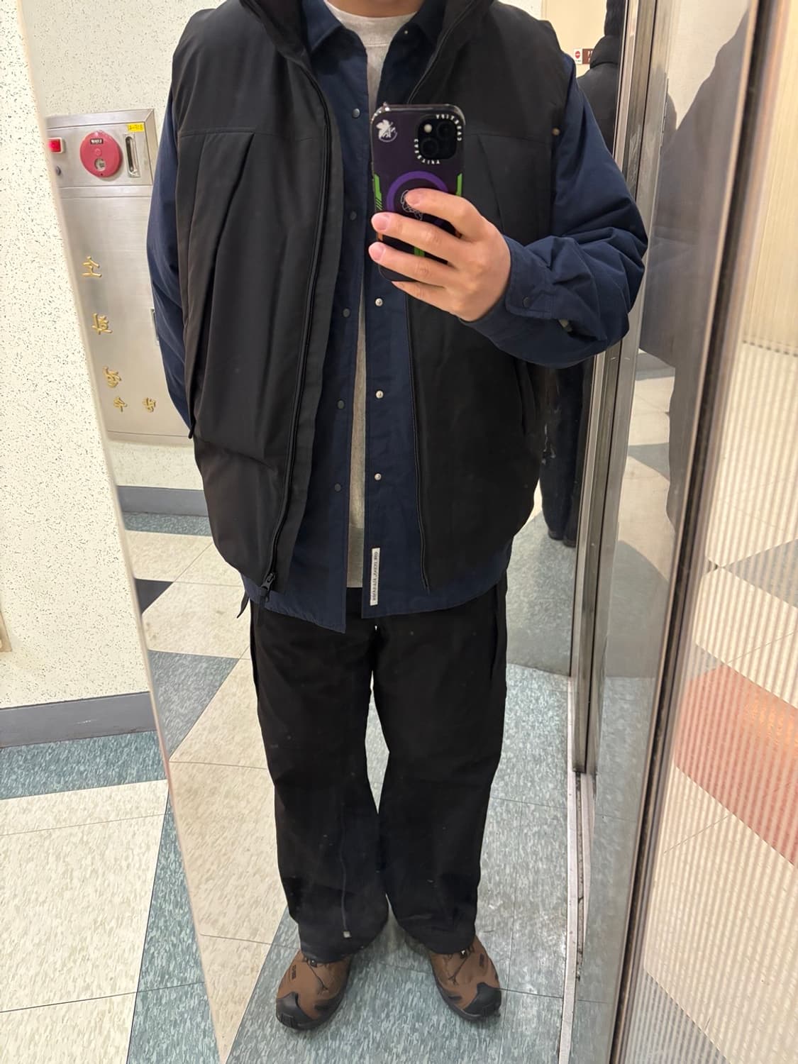 나나미카 23aw 인슐레이션 패디드 셔츠 자켓 다크네이비 XL 상품이미지10