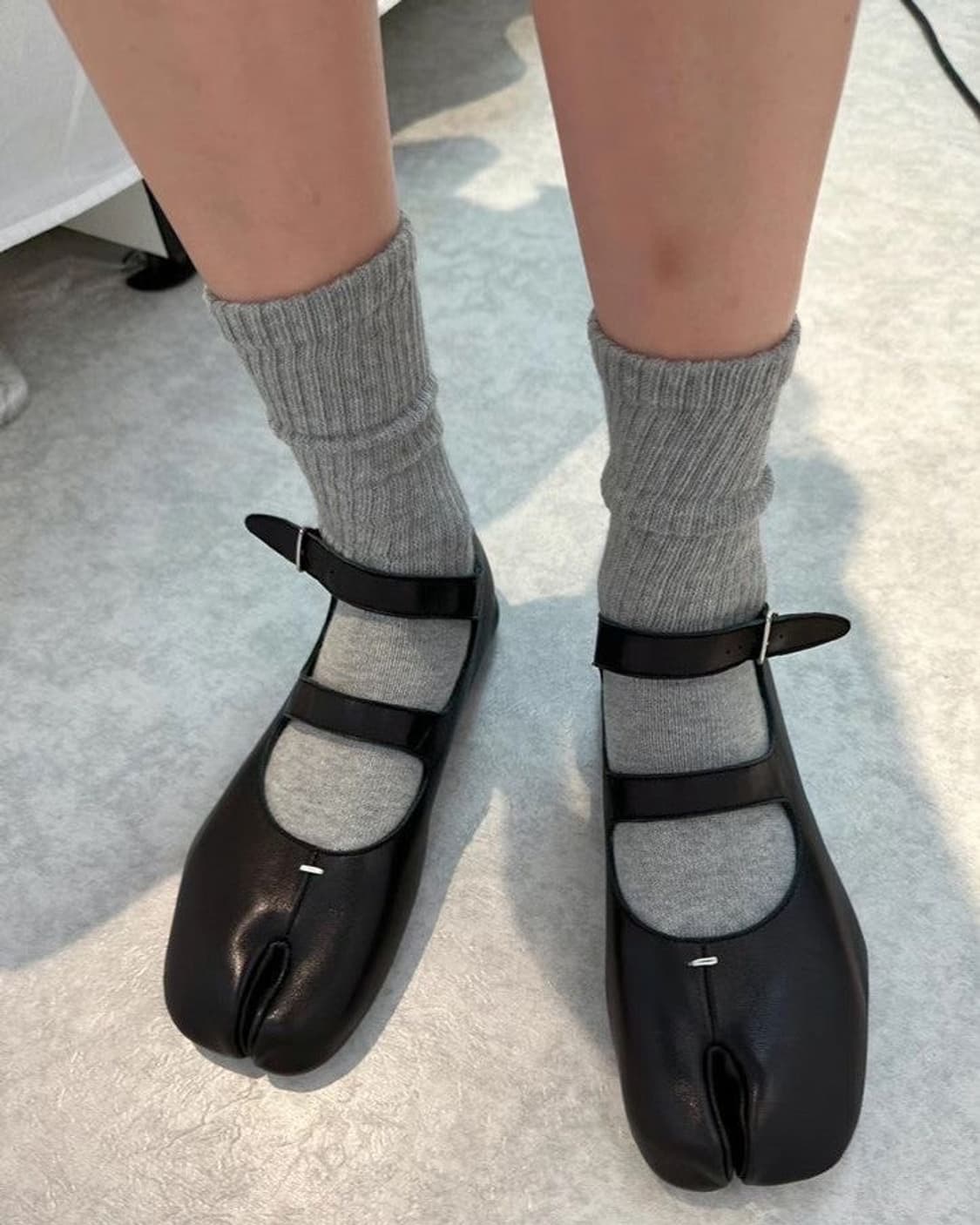 [39] 마르지엘라 타비 메리제인 더블스트랩 블랙 상품이미지5