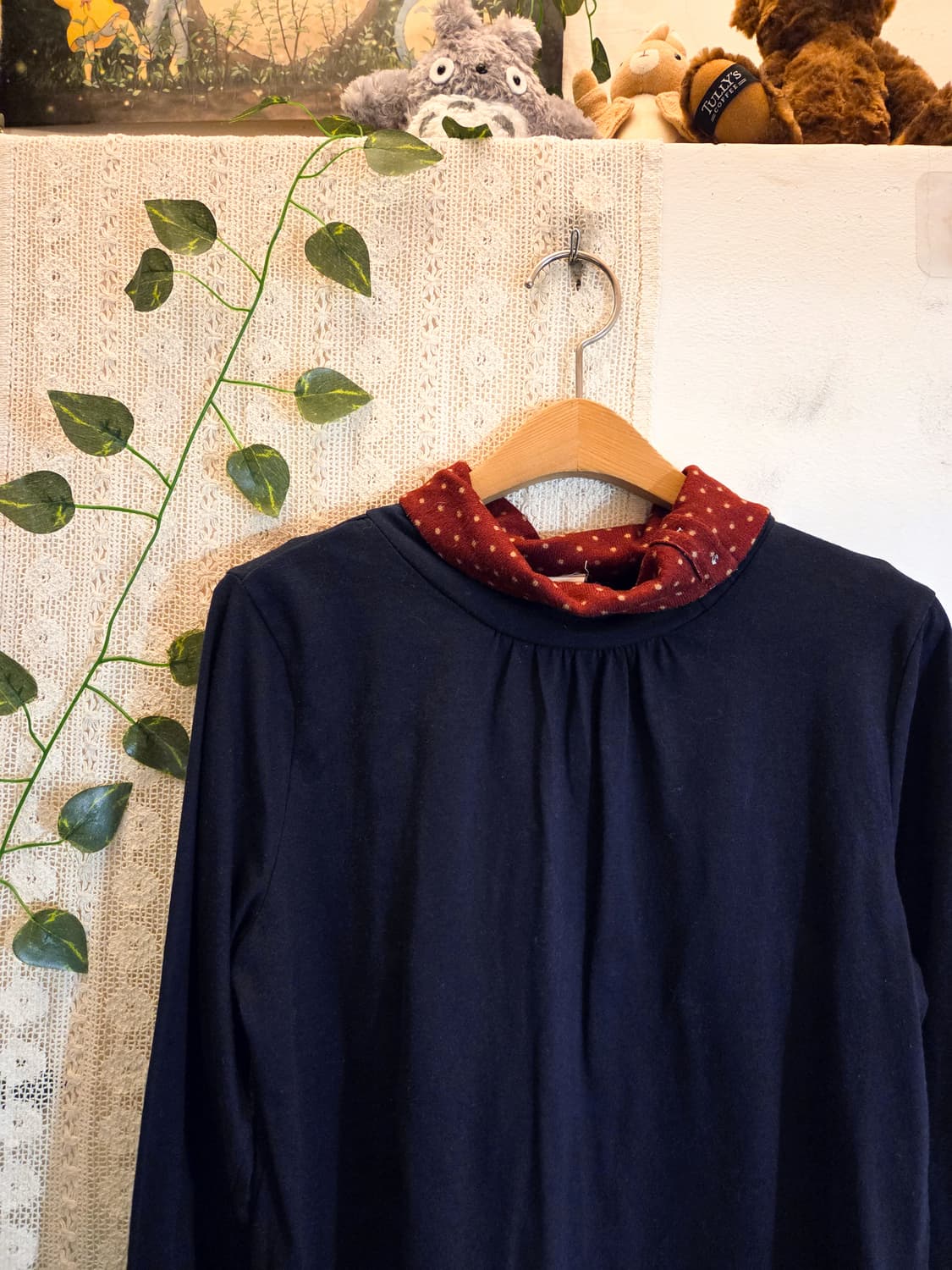 도트 포인트 목폴라 슬리브 상품이미지2