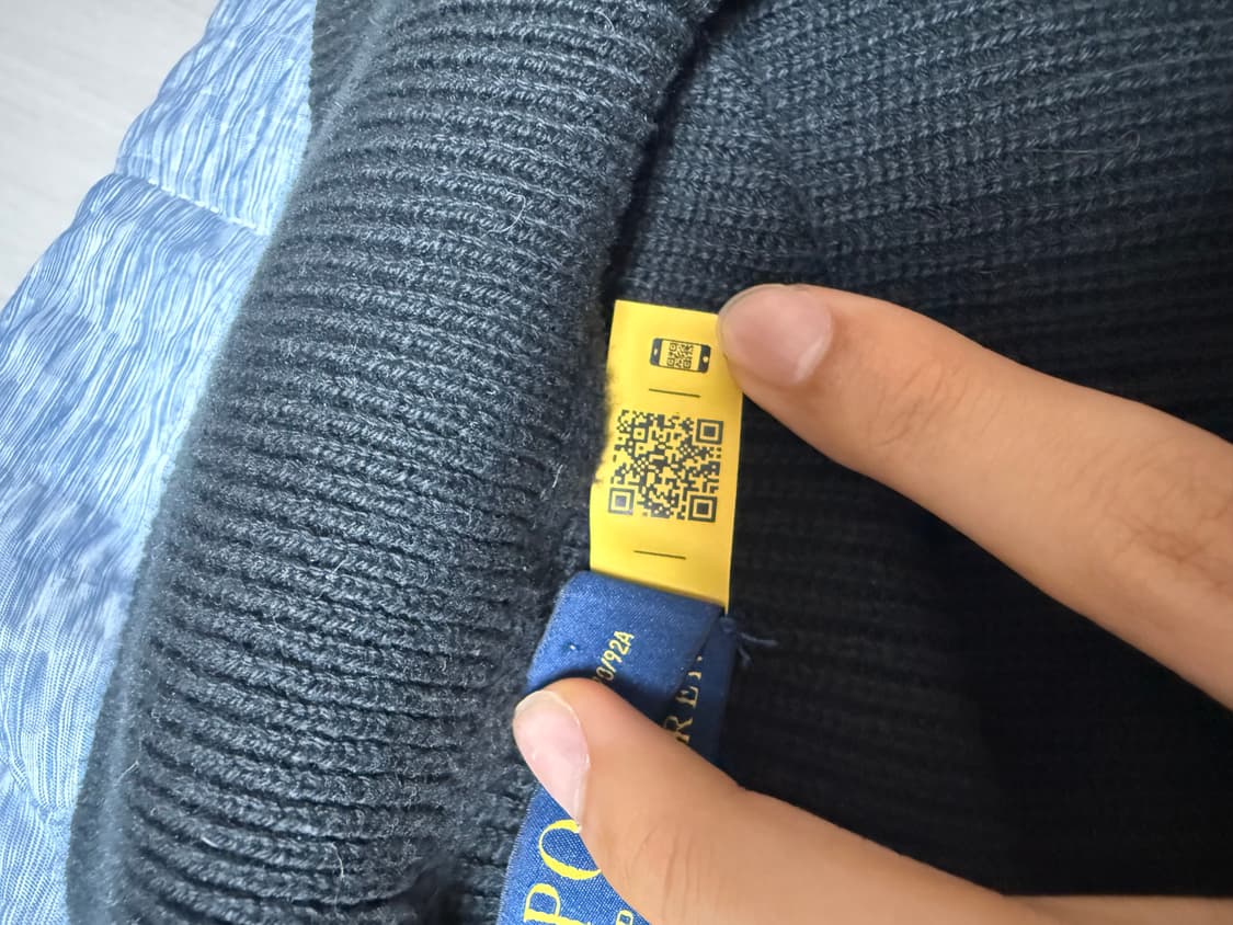 폴로랄플로렌 니트 집업 블랙  상품이미지3