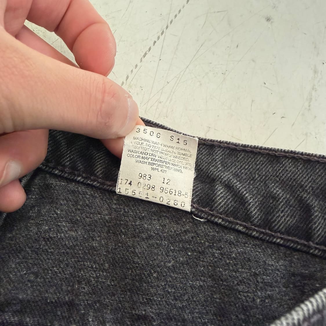 90s 리바이스 550 빈티지 흑청 데님팬츠 30 상품이미지5