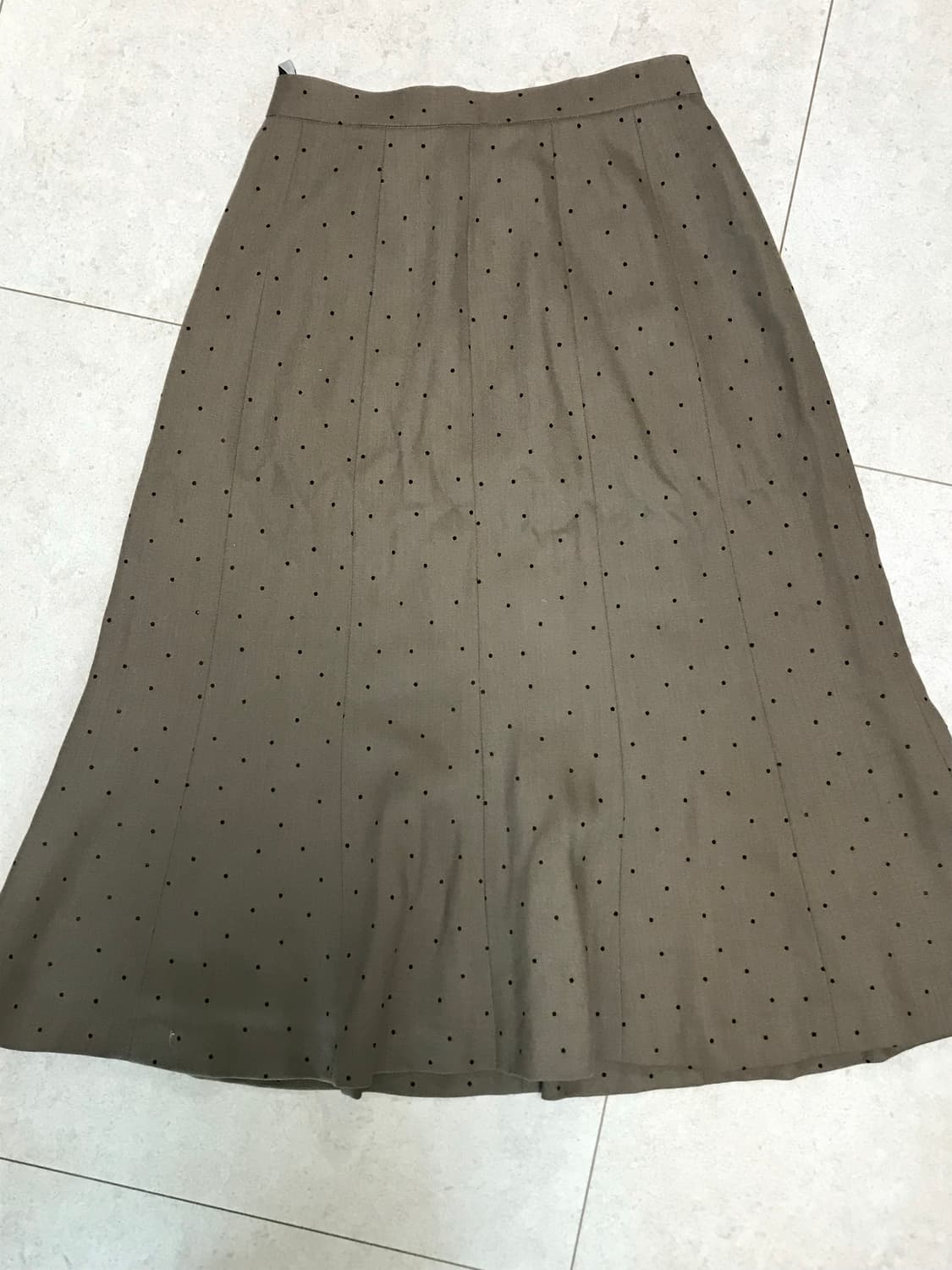 일본 빈티지 브라운 도트 스커트 상품이미지1