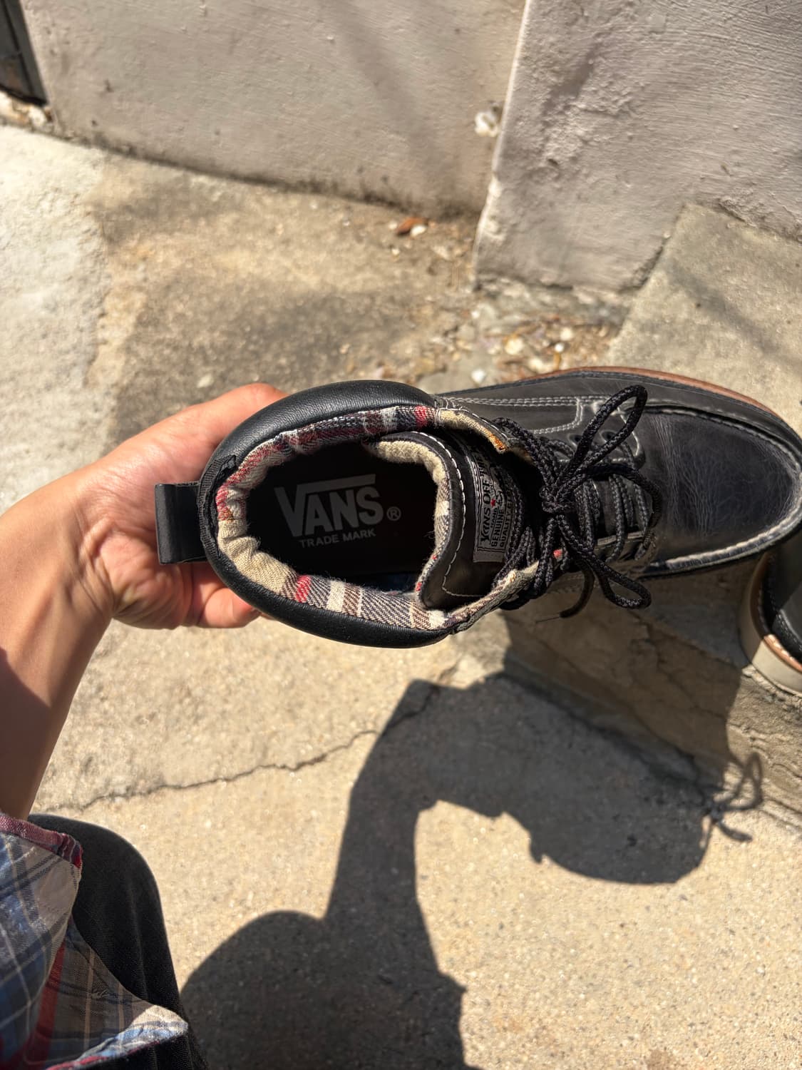 260) Vans 블랙 레더 목토 워크부츠  상품이미지7