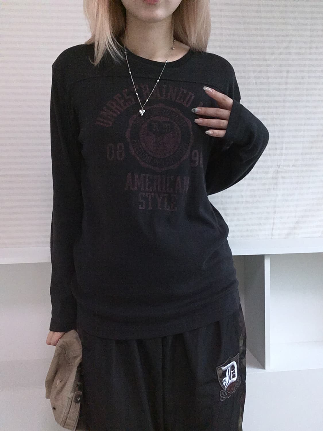 jpn vintage black washing printing long  상품이미지3