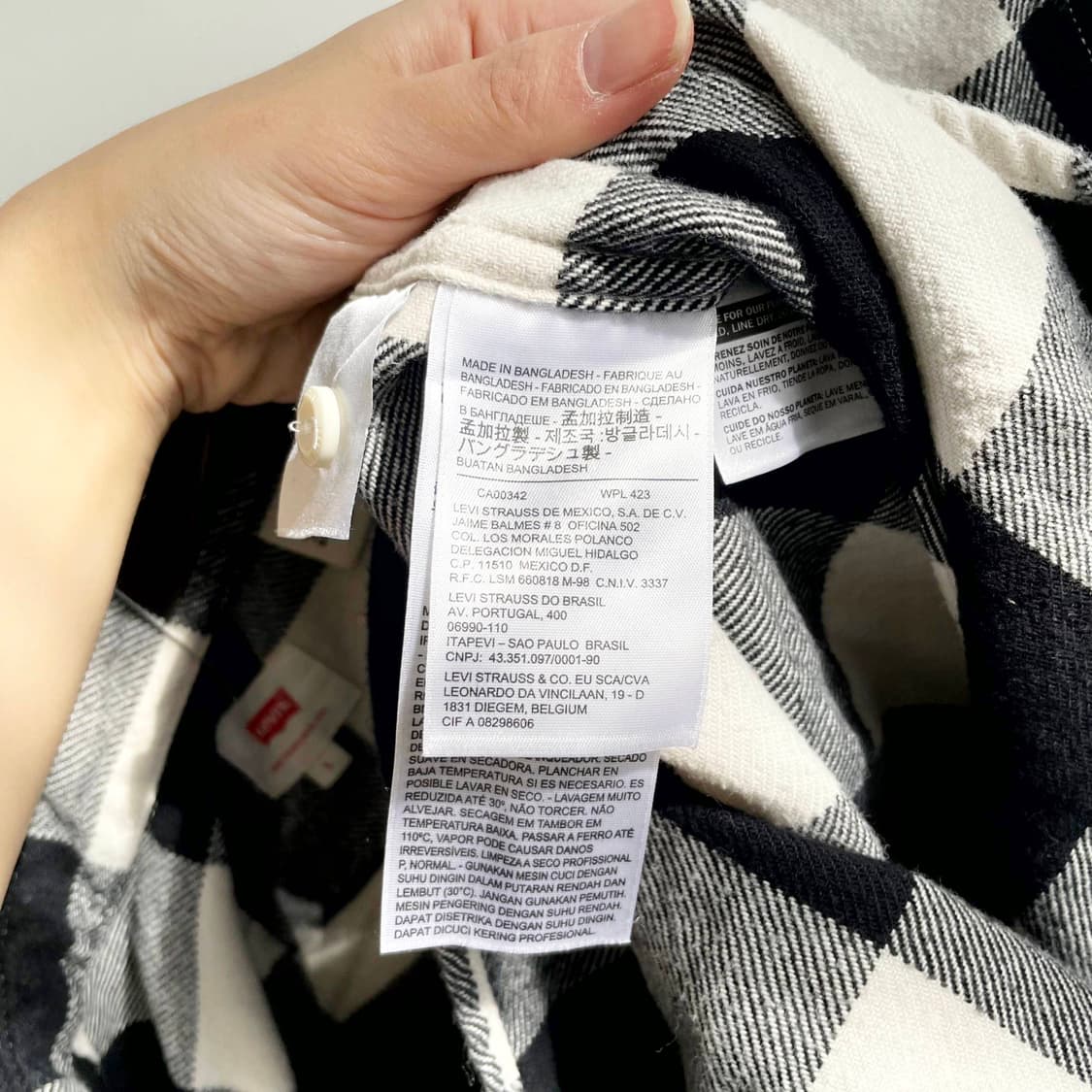 F1 리바이스 체크 패턴 플란넬 셔츠 L사이즈 상품이미지5