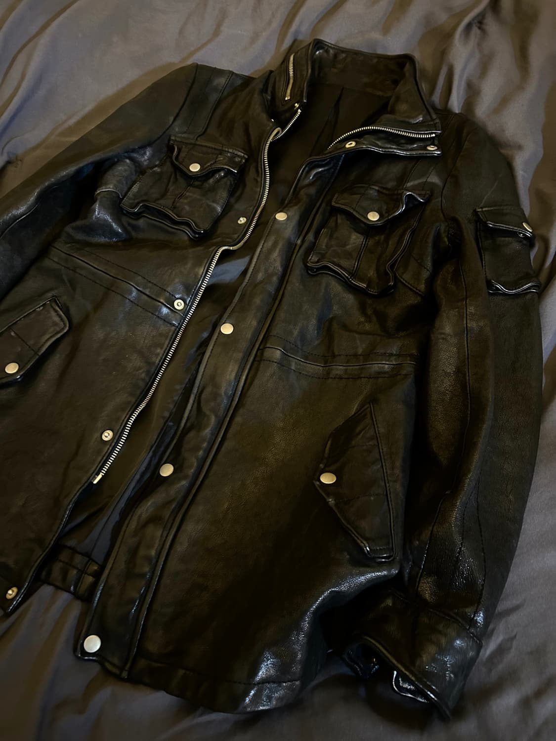 Sheep Skin Leather Coat Jacket 상품이미지1