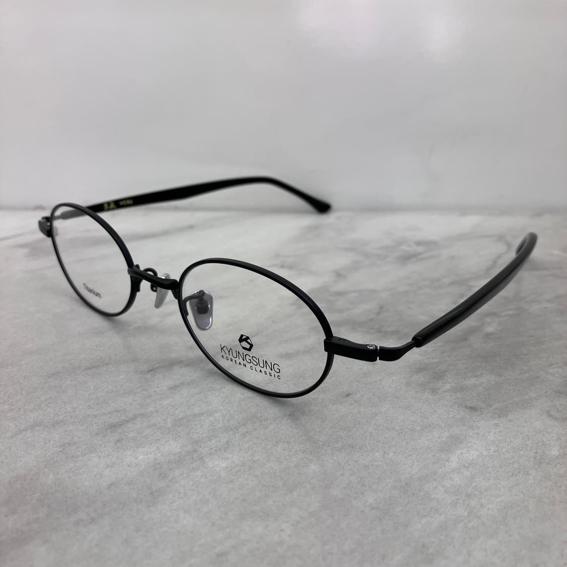 C31 경성 京城 어제 1919 블랙 오벌 메탈테 안경 상품이미지7