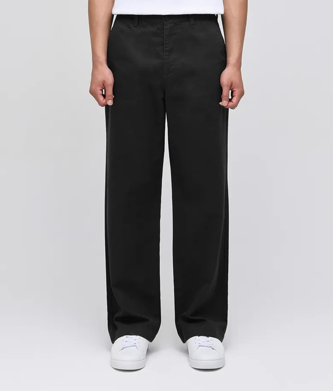 새상품 28 ) 무신사 스탠다드 와이드 치노 팬츠 블랙 상품이미지1