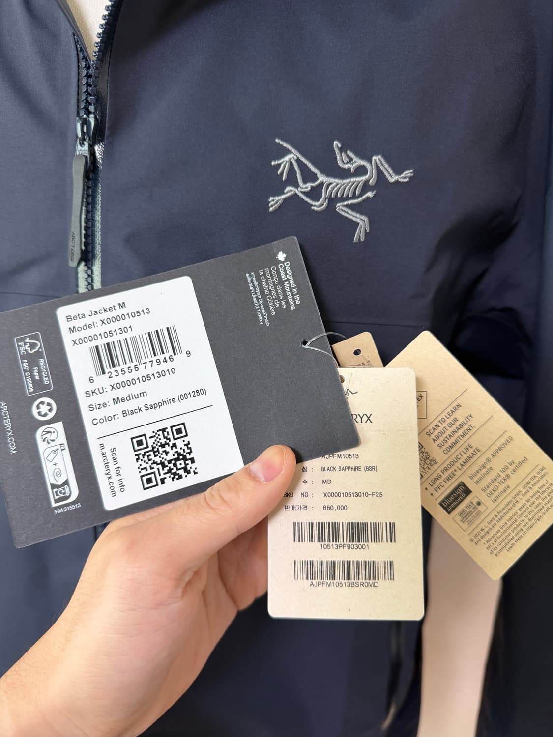 아크테릭스 베타 자켓 블랙 사파이어 상품이미지4