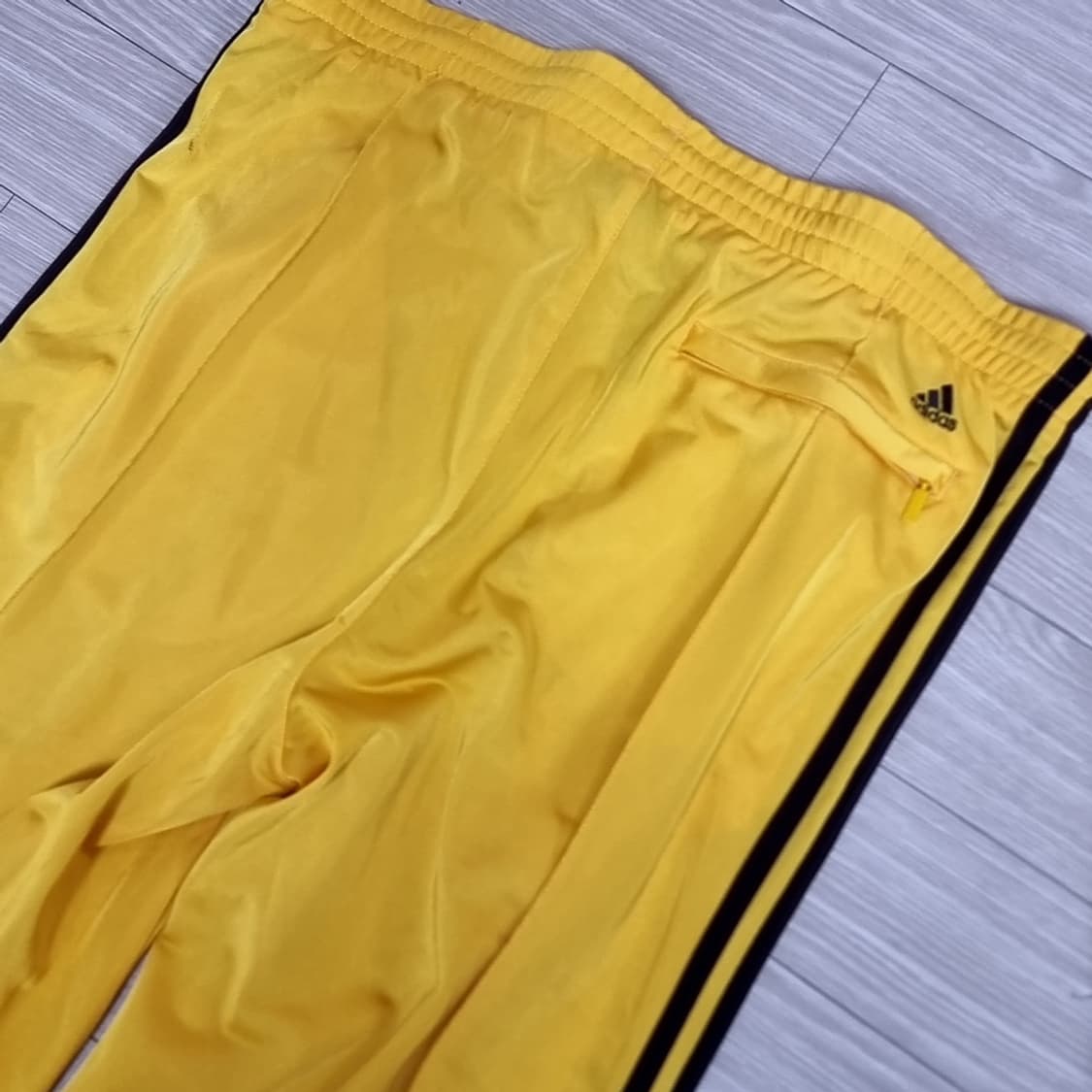 아디다스 이소룡 노란색 삼선 트레이닝 바지(실측) 상품이미지4