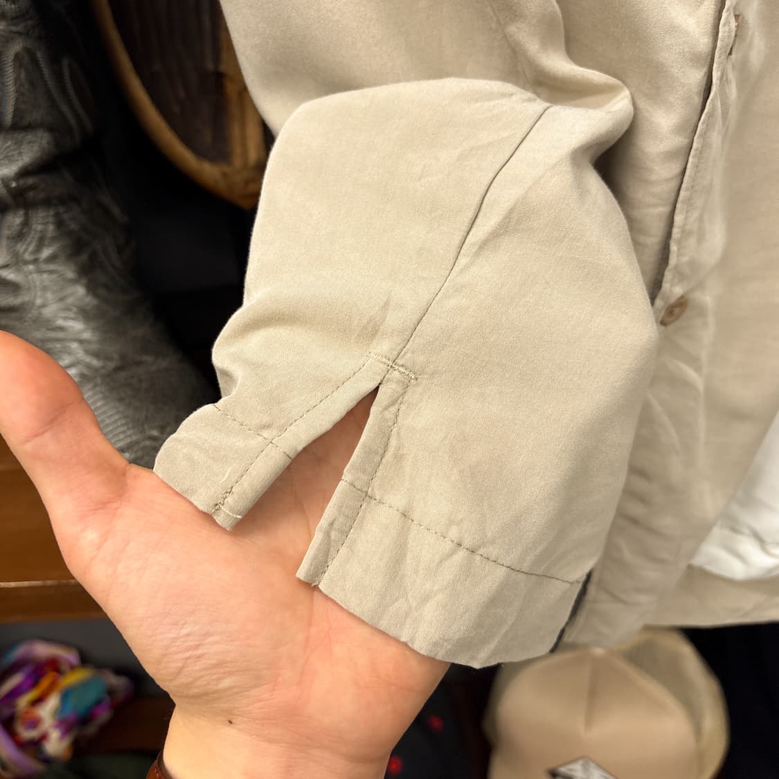 90s 하바네라 버티컬 스티치 패널 구아야베라 쿠바셔츠 N1267 상품이미지7